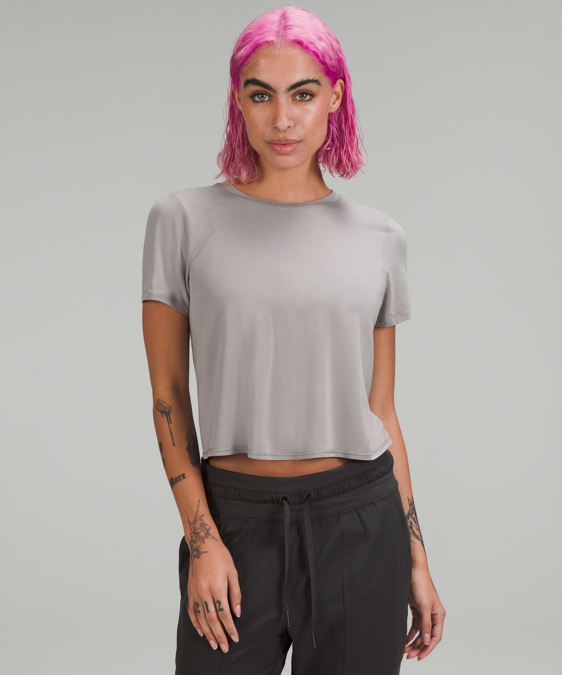 Lululemon Action Always Short Sleeve - Black - lulu fanatics