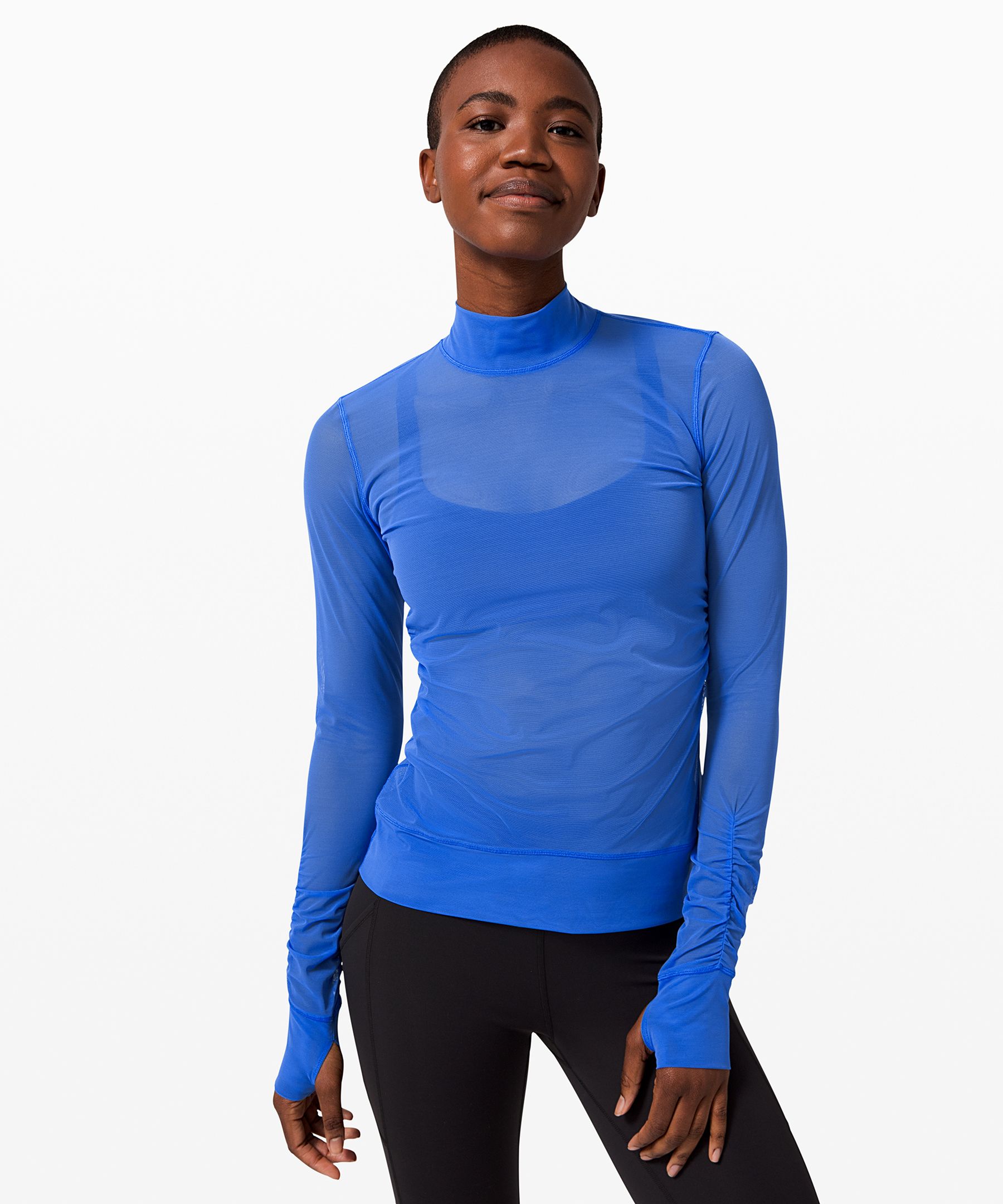 Lululemon Sheer Thrill Mock Neck Long Sleeve online Only In Neon ModeSens