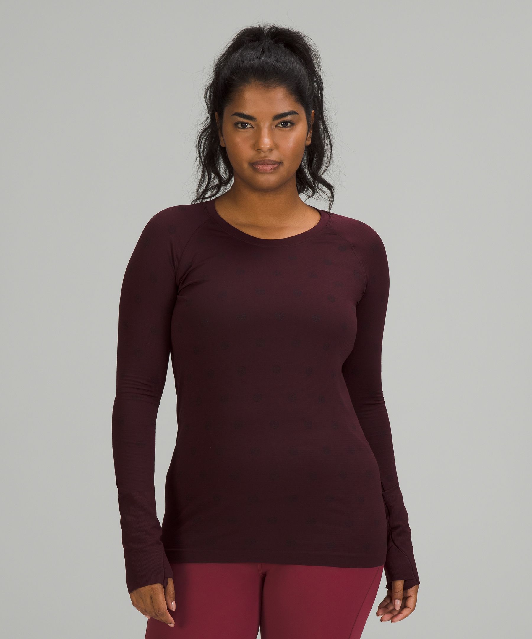 Lululemon Run: Swiftly Tech Long Sleeve Scoop - Power Purple