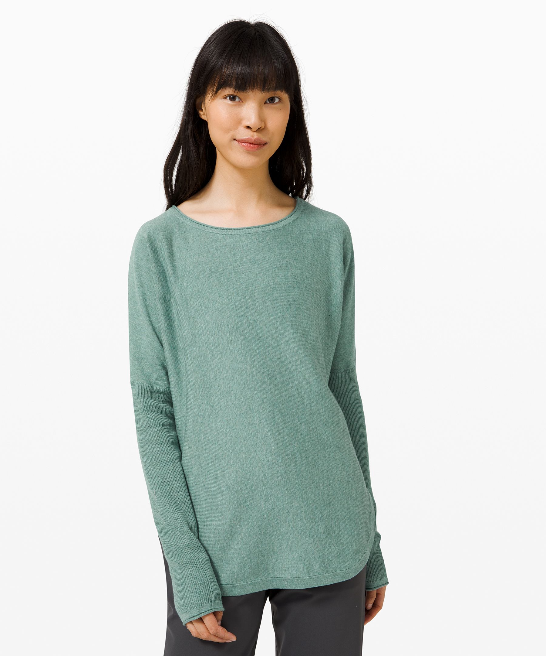 Lululemon Take It All In Sweater In Heathered Tidewater Teal