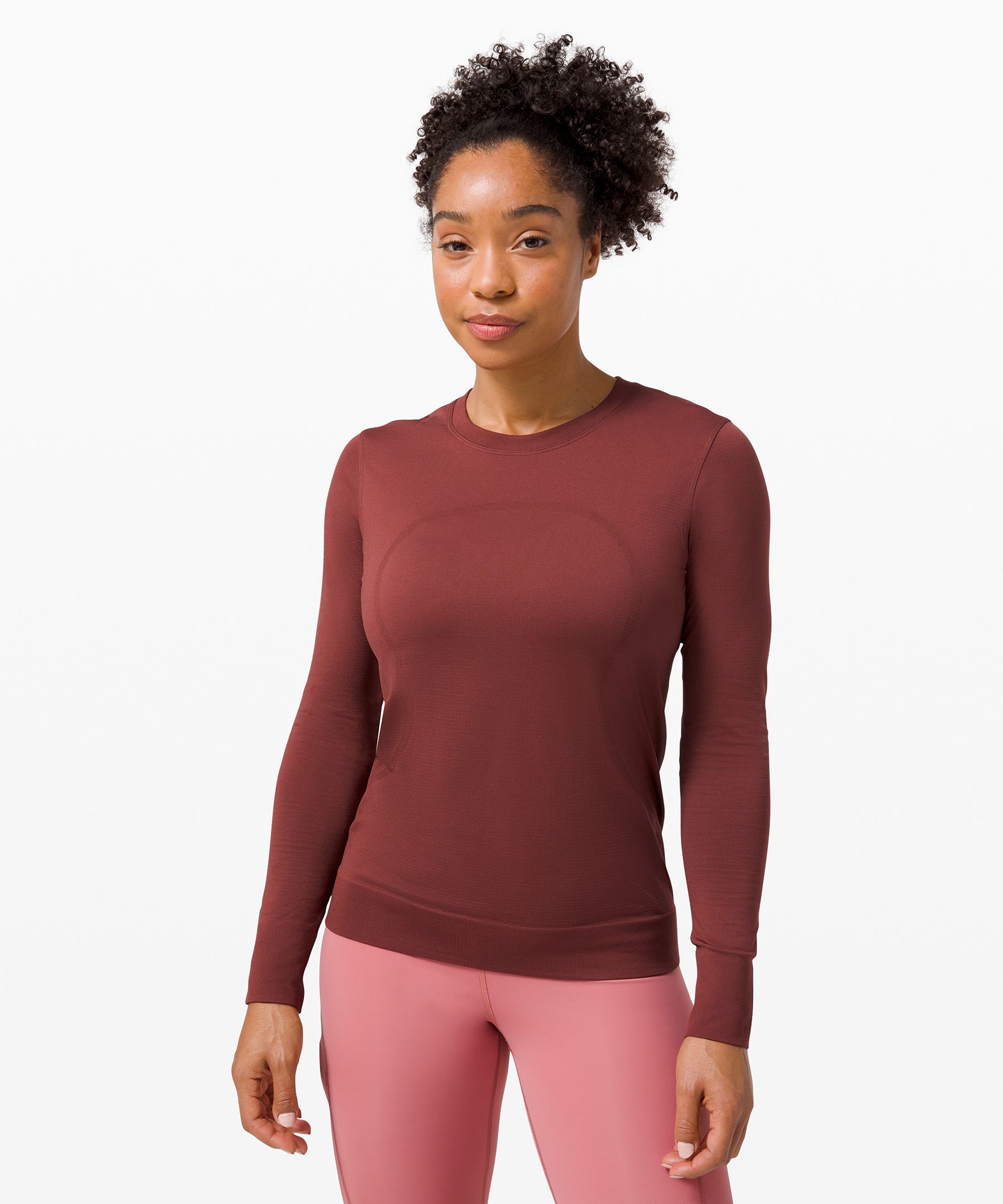 lululemon - Lululemon Swiftly Breathe Short Sleeve - brand new - Lulu size  2 - soft cranberry on Designer Wardrobe