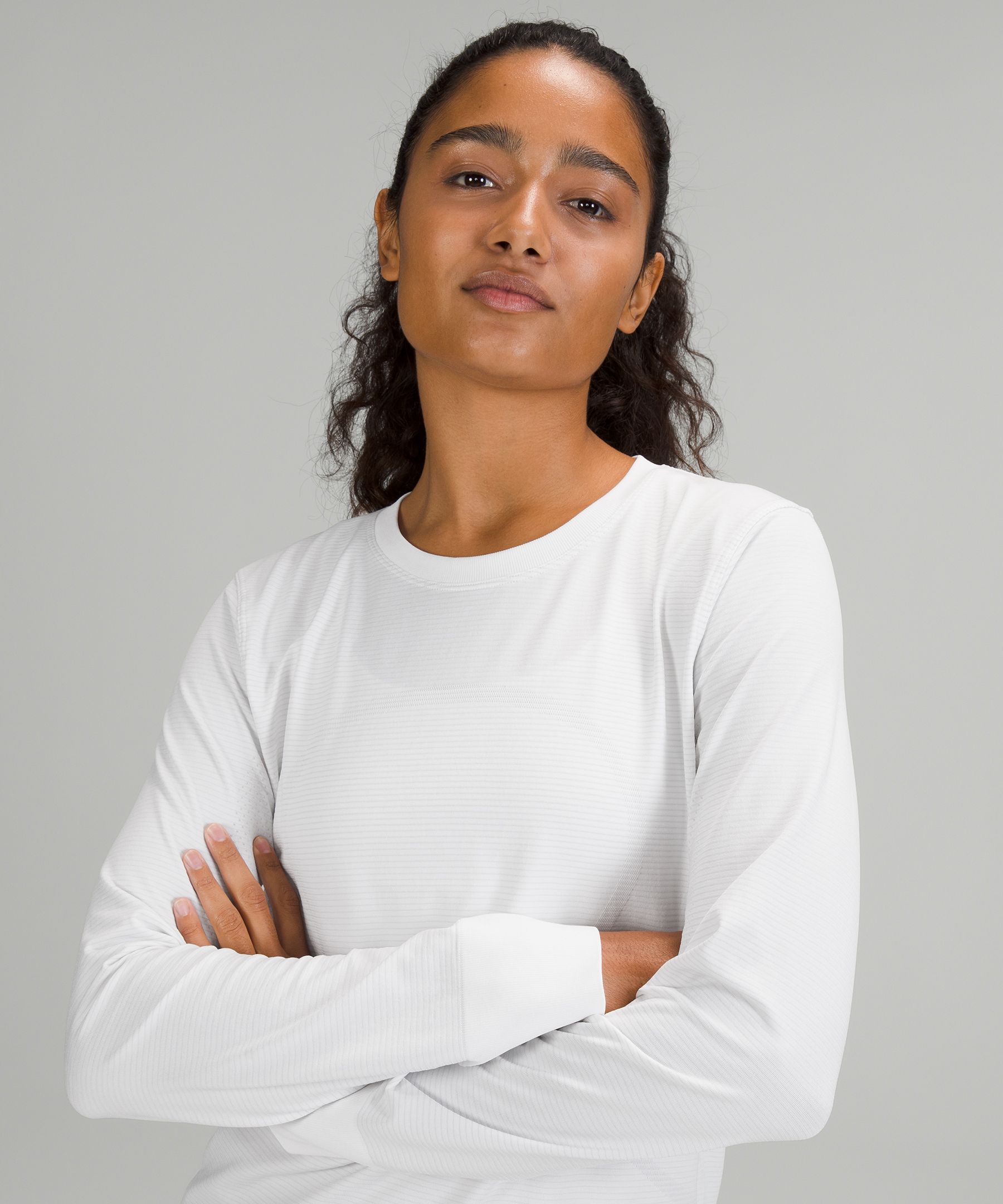 Lululemon Swiftly Breathe Long Sleeve Shirt - White / White - lulu