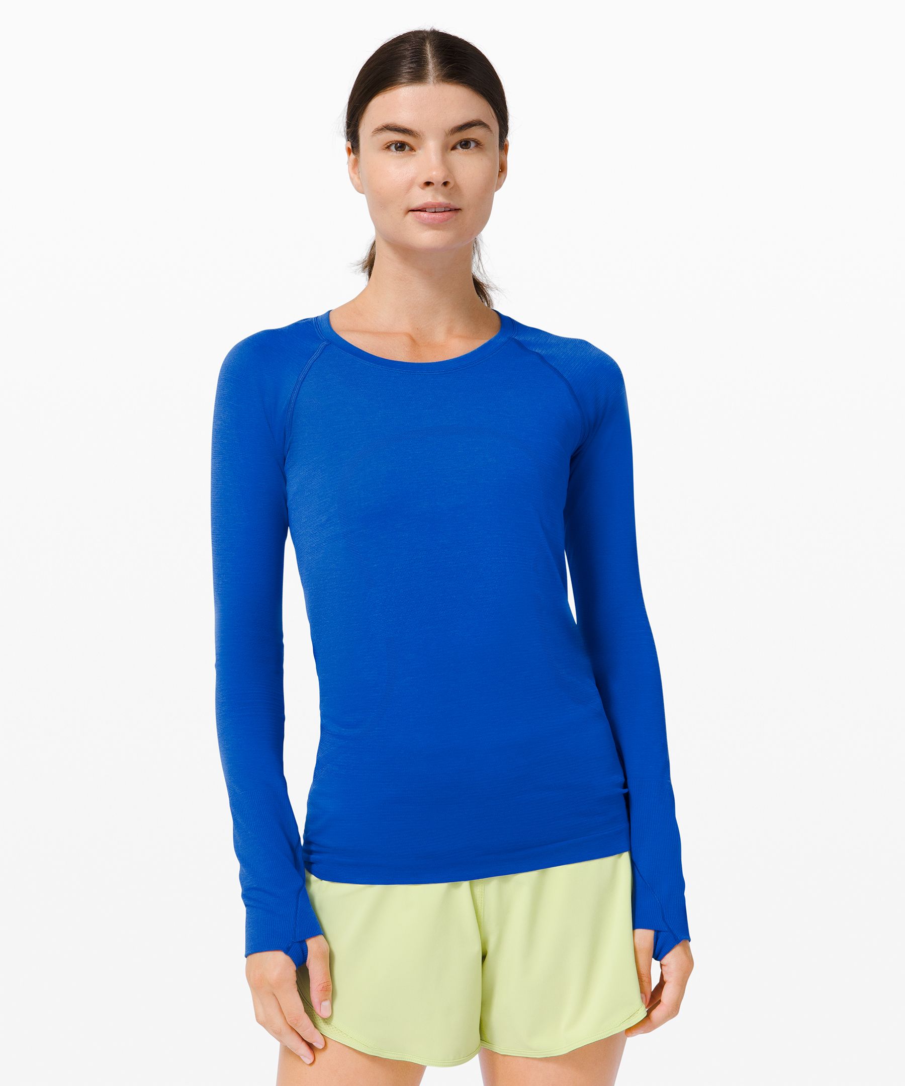 Lululemon Swiftly Tech Long Sleeve Shirt 2.0 - True Navy / Iron Blue - lulu  fanatics