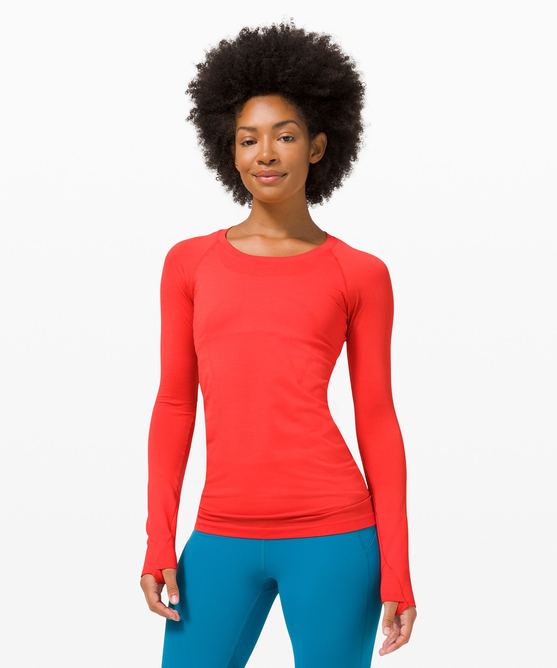 Lululemon Swiftly Tech Long Sleeve 2.0 In Red