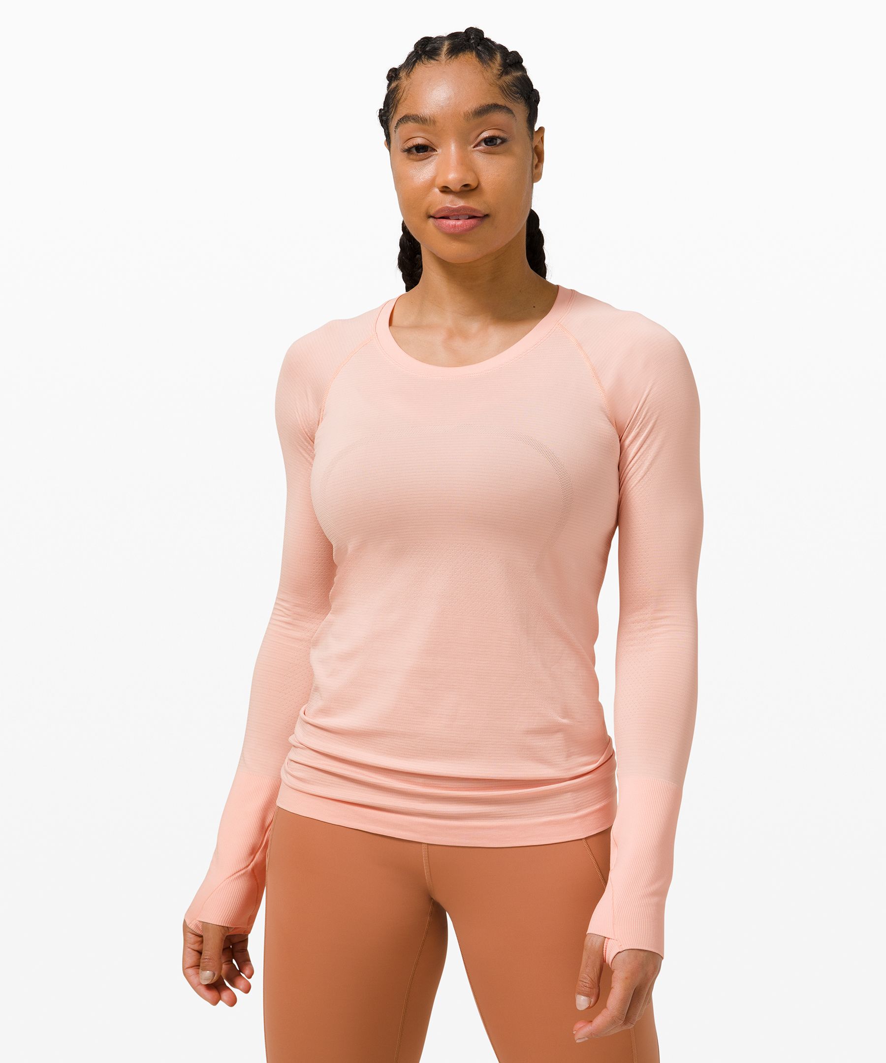 Lululemon Swiftly Tech Long Sleeve Shirt 2.0 In Pink Mist/pink Mist