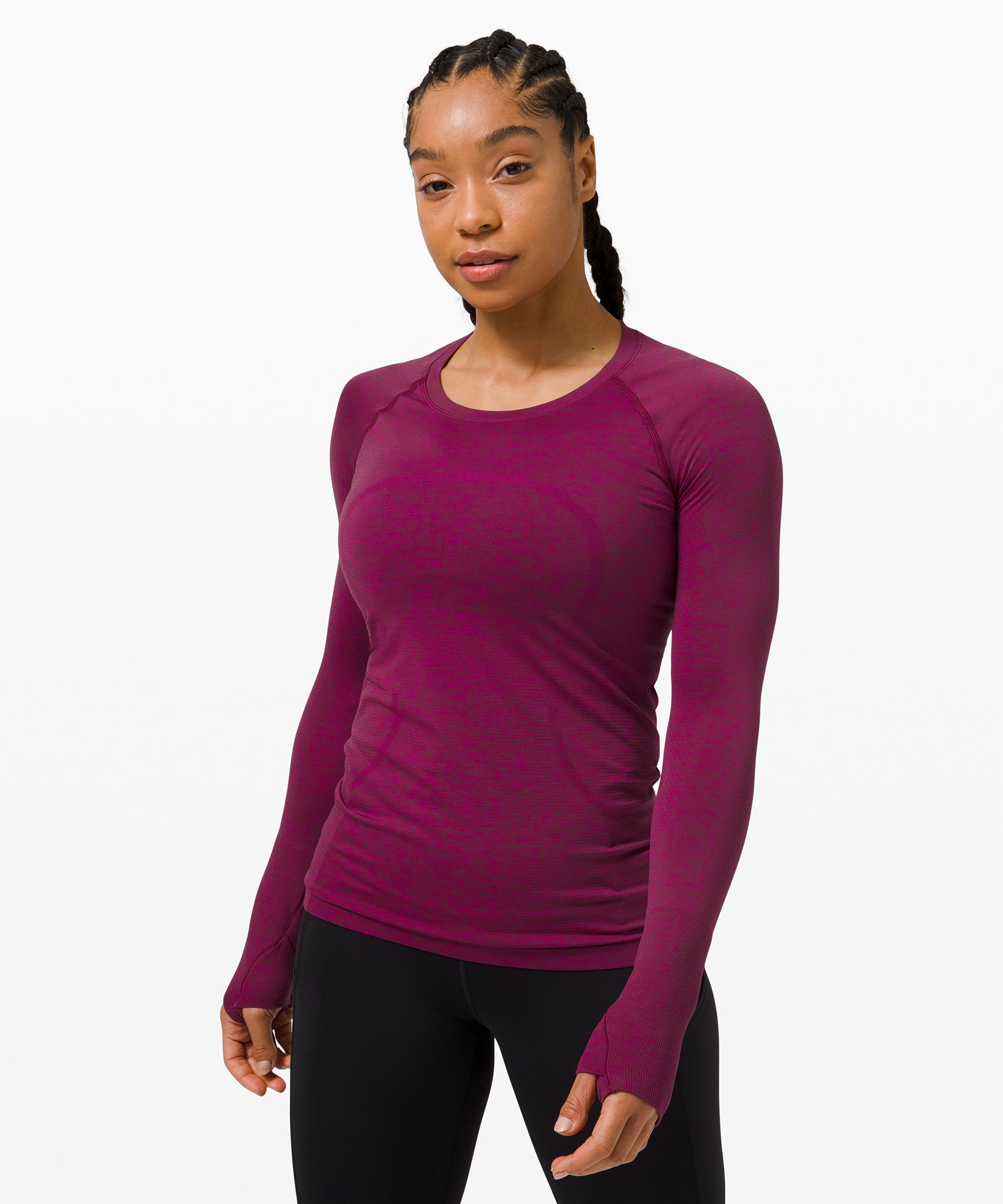 Lululemon Swiftly Tech Long-Sleeve Shirt 2.0 *Race Length - Magenta Purple  / Magenta Purple - lulu fanatics