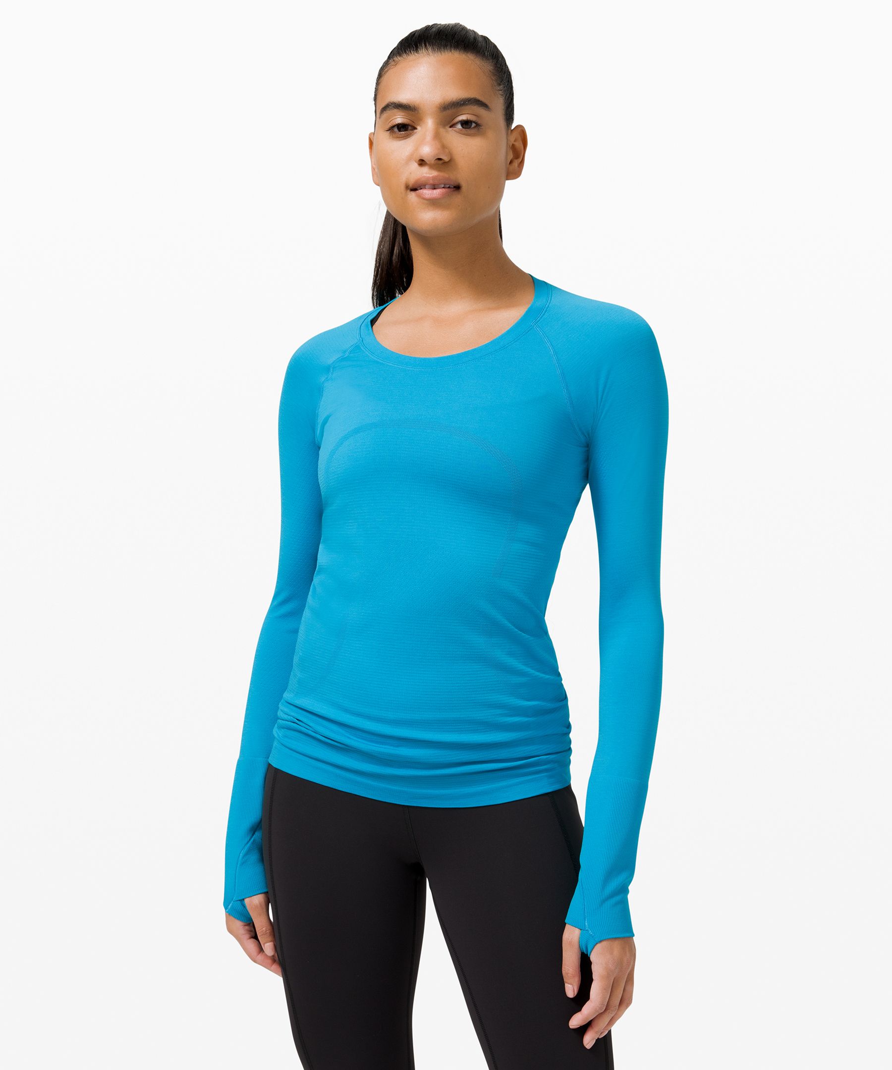 Swiftly Tech Long Sleeve 2.0, Larkspur/True Navy