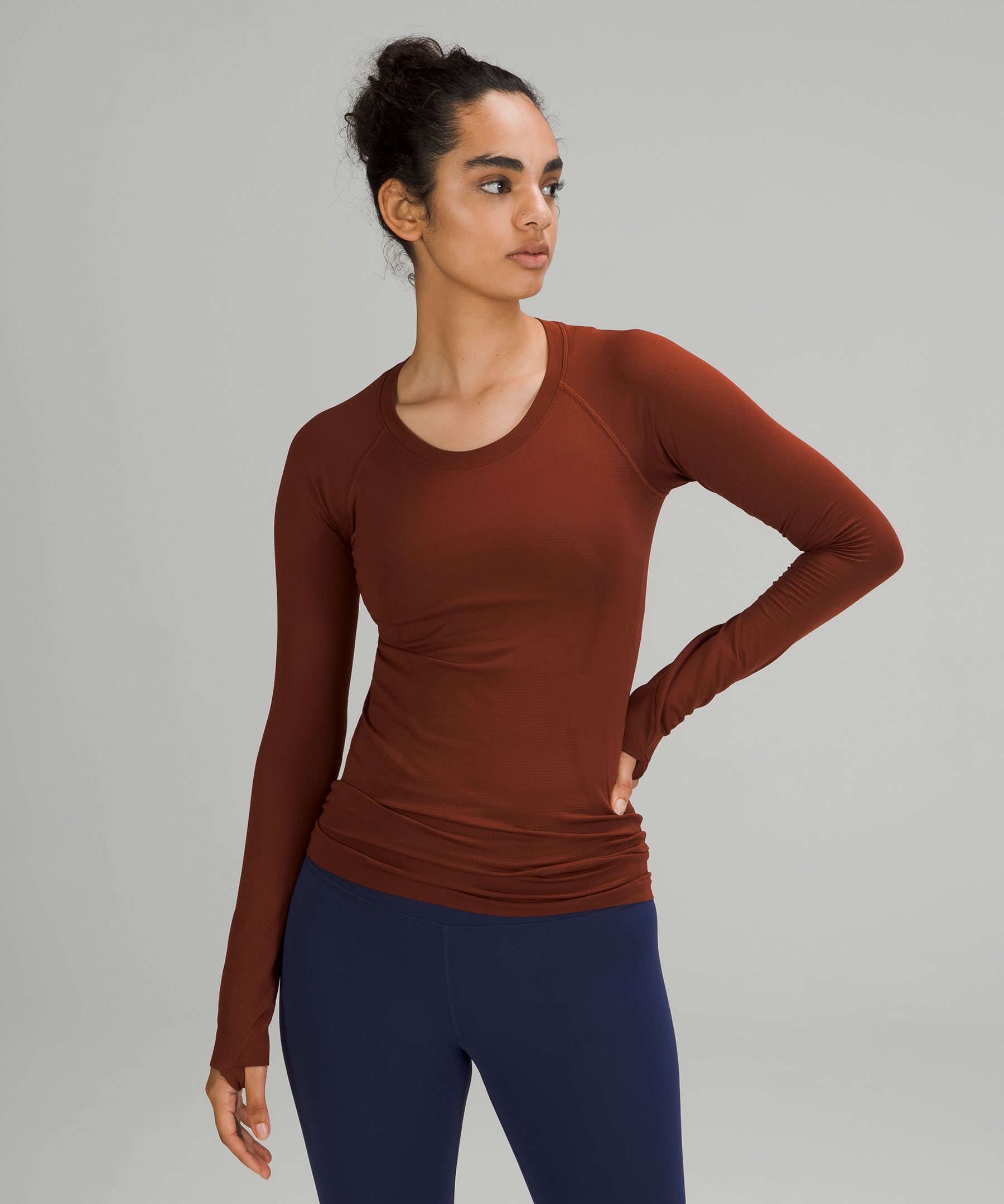 Lululemon Swiftly Tech Long Sleeve Shirt 2.0 In Brown