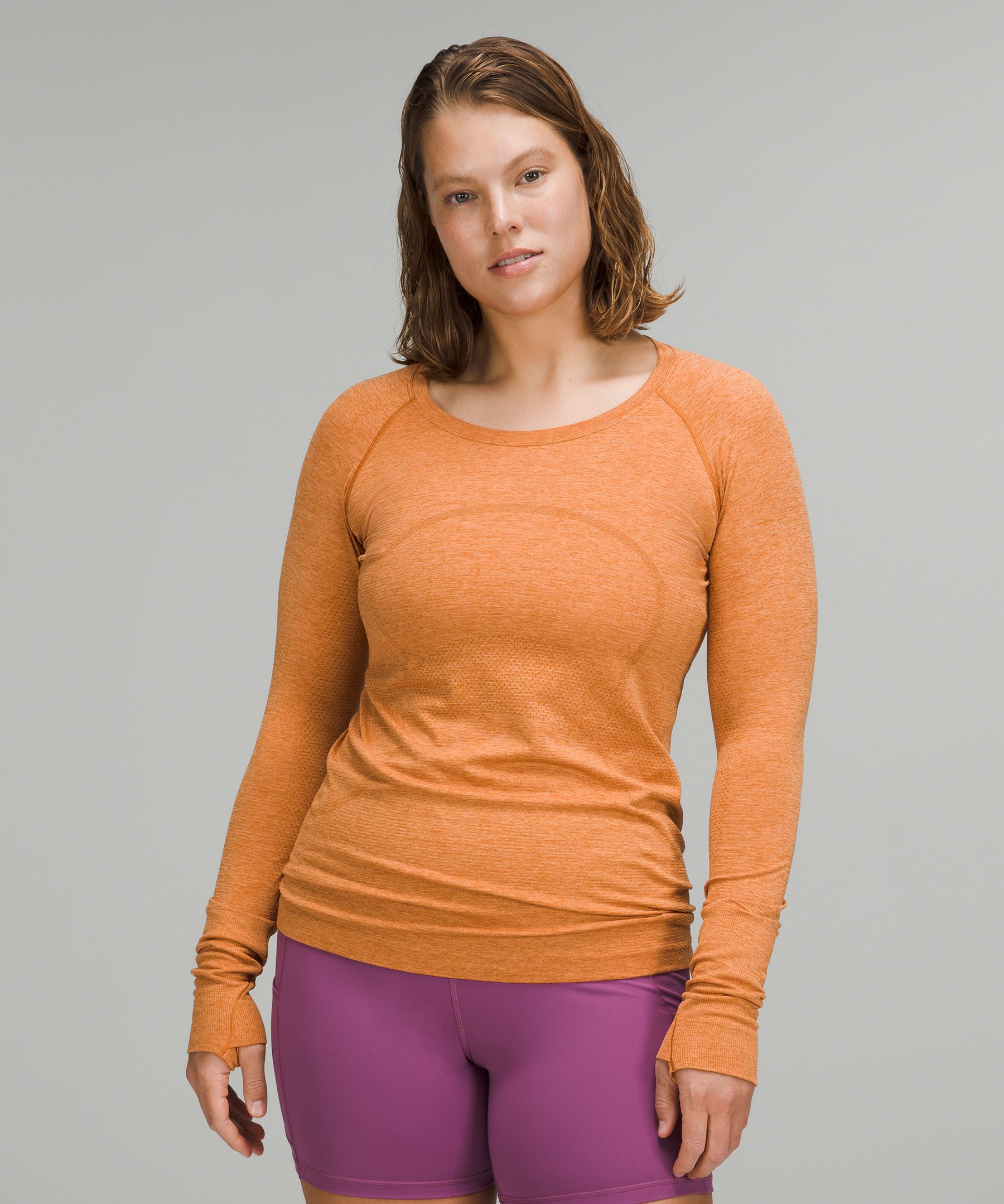 Lululemon Swiftly Tech Long Sleeve Shirt 2.0 In Butternut Brown/warm Apricot