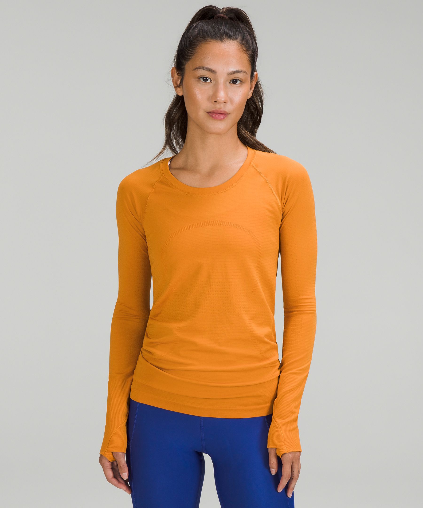 Lululemon Swiftly Tech Long Sleeve Shirt 2.0 - True Navy / Iron Blue - lulu  fanatics