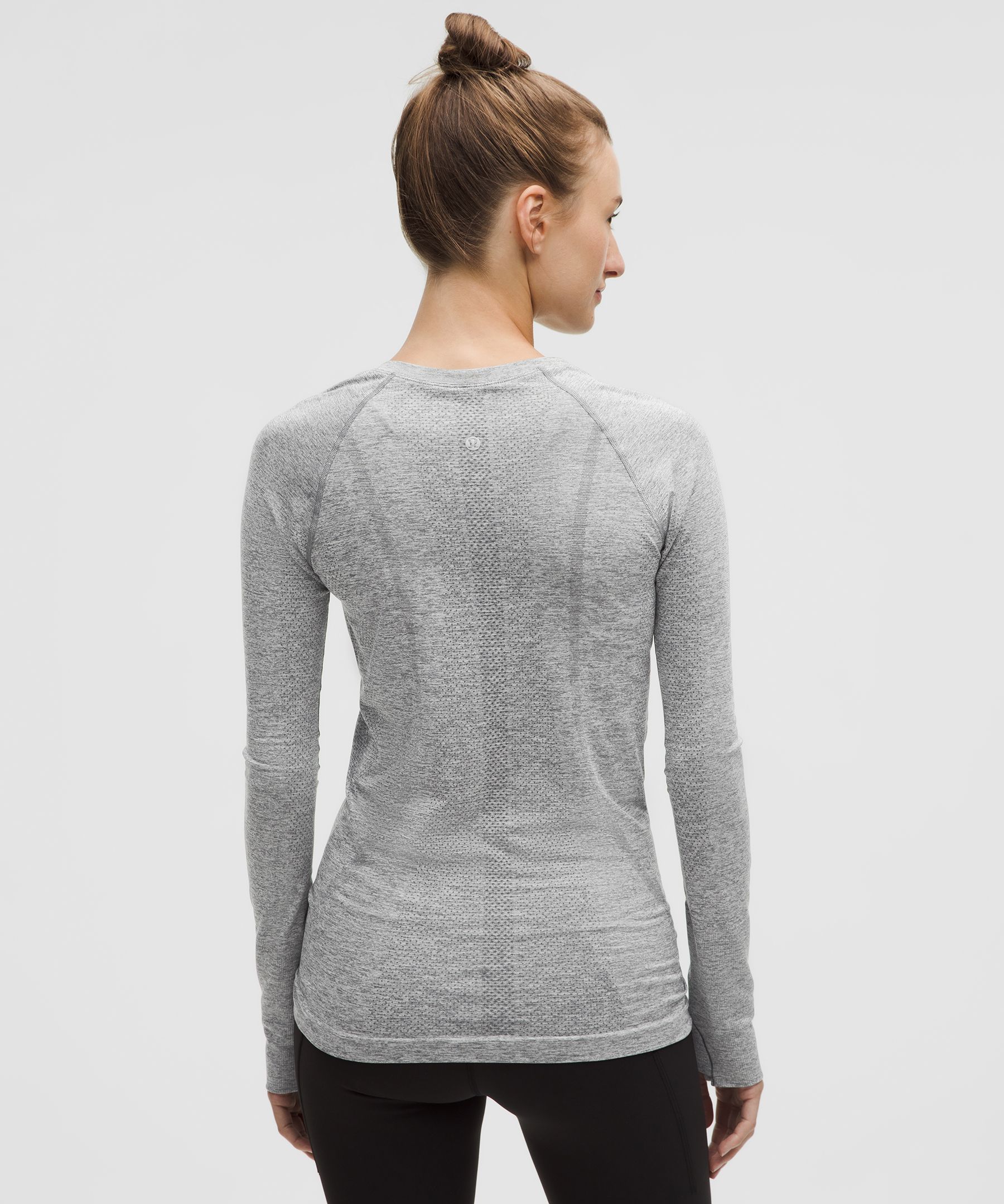 Lululemon Run Swiftly Tech Long Sleeve Heathered Zing Pink Light 4