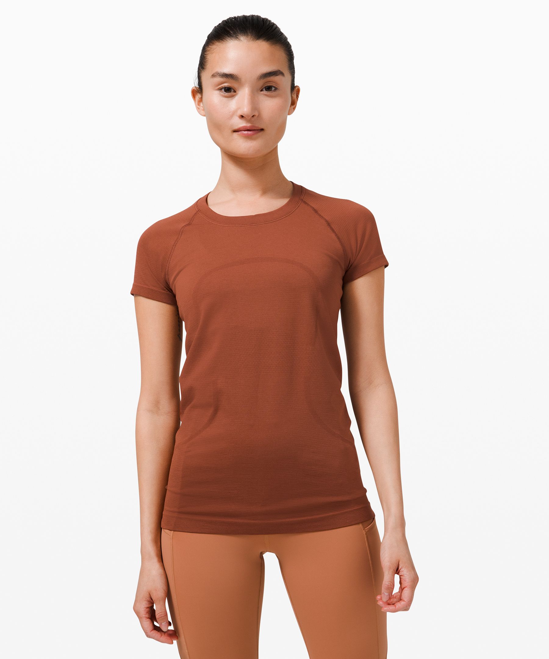 Lululemon Swiftly Tech Short Sleeve Shirt 2.0 In Burgundy