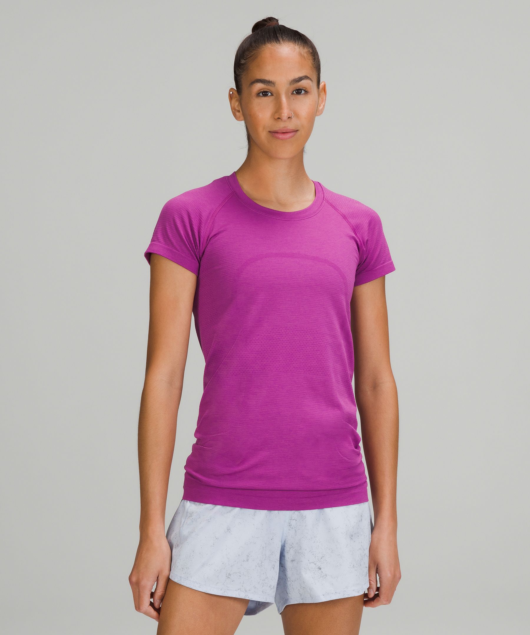 Lululemon Swiftly Tech Short Sleeve Shirt 2.0 In Vivid Plum/vivid Plum