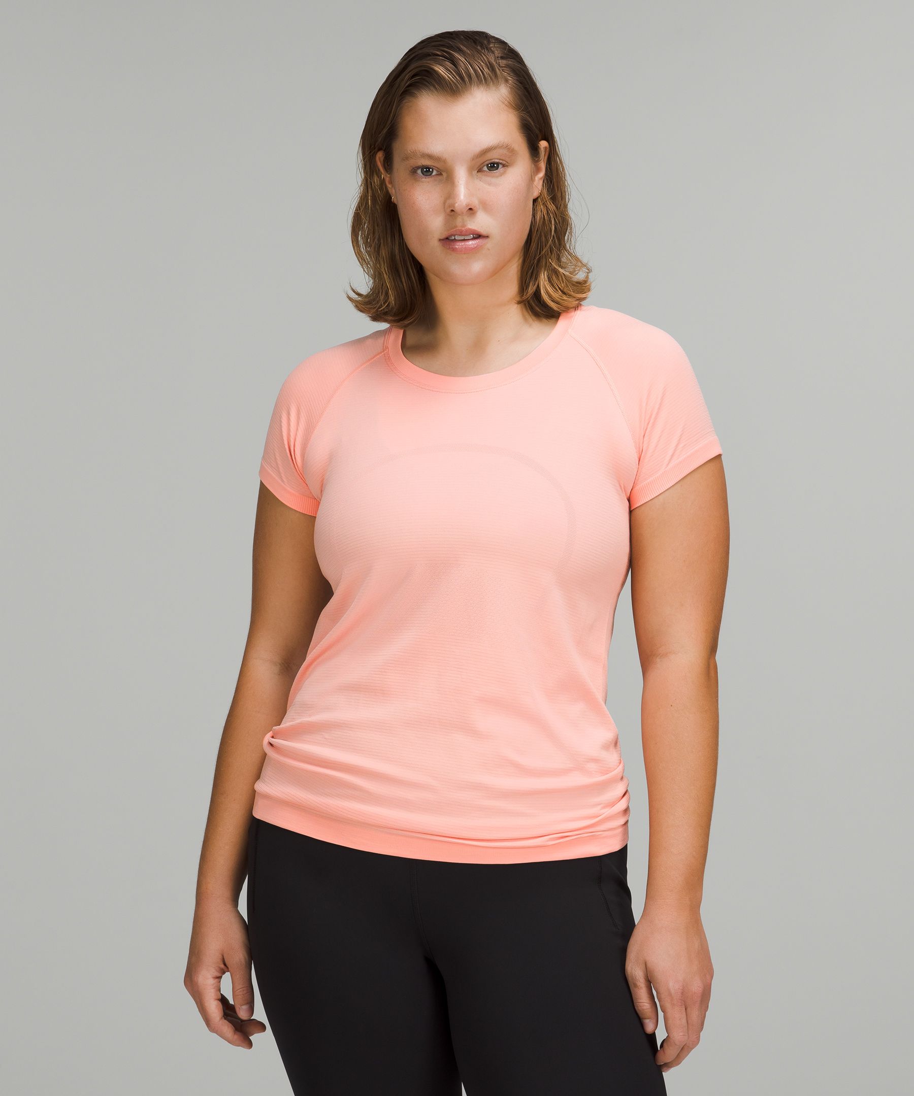 NEW Women Lululemon Swiftly Tech Short Sleeve 2.0 Raspberry Cream