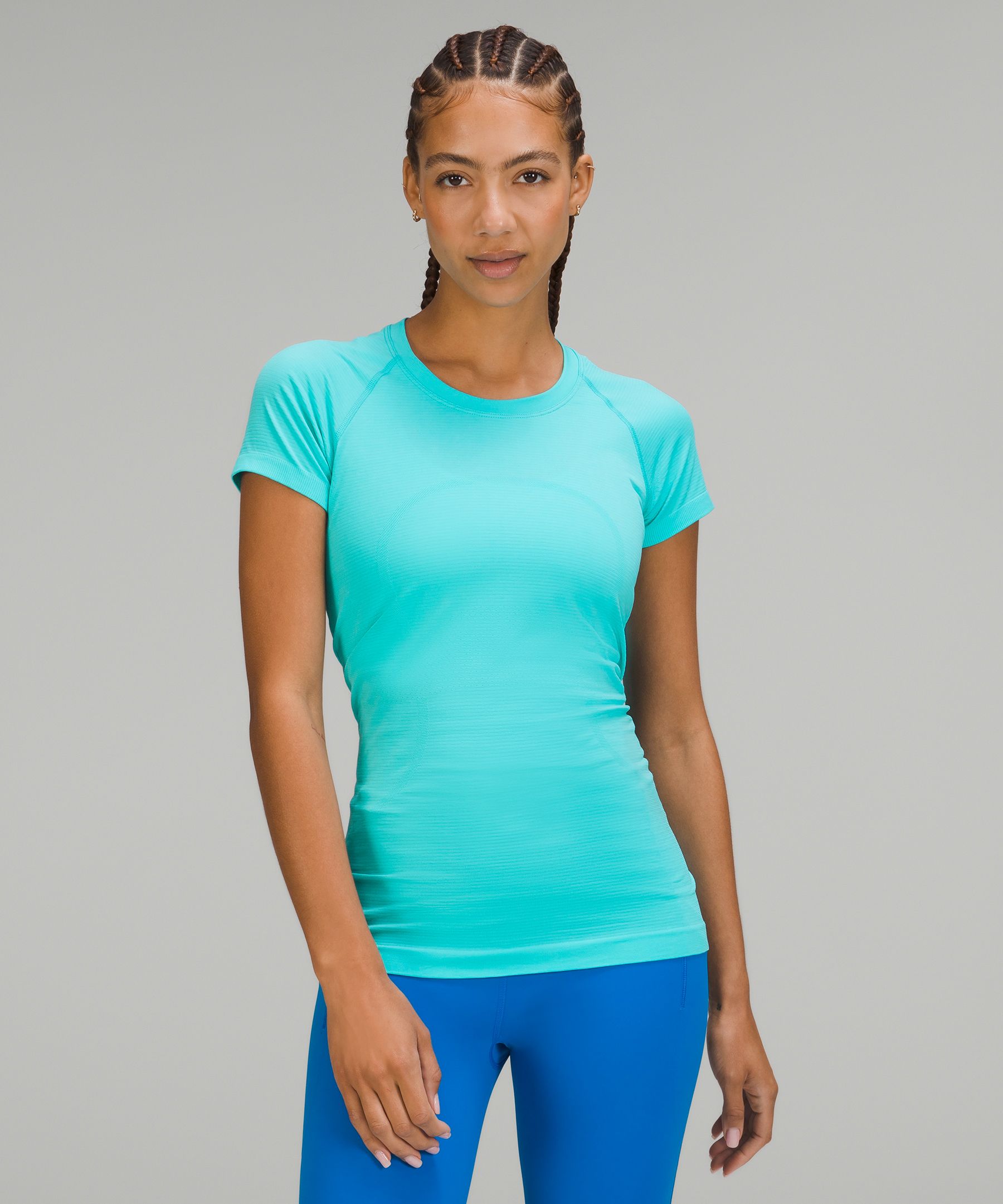 Lululemon Swiftly Tech Short Sleeve Shirt 2.0 In Electric Turquoise/electric Turquoise