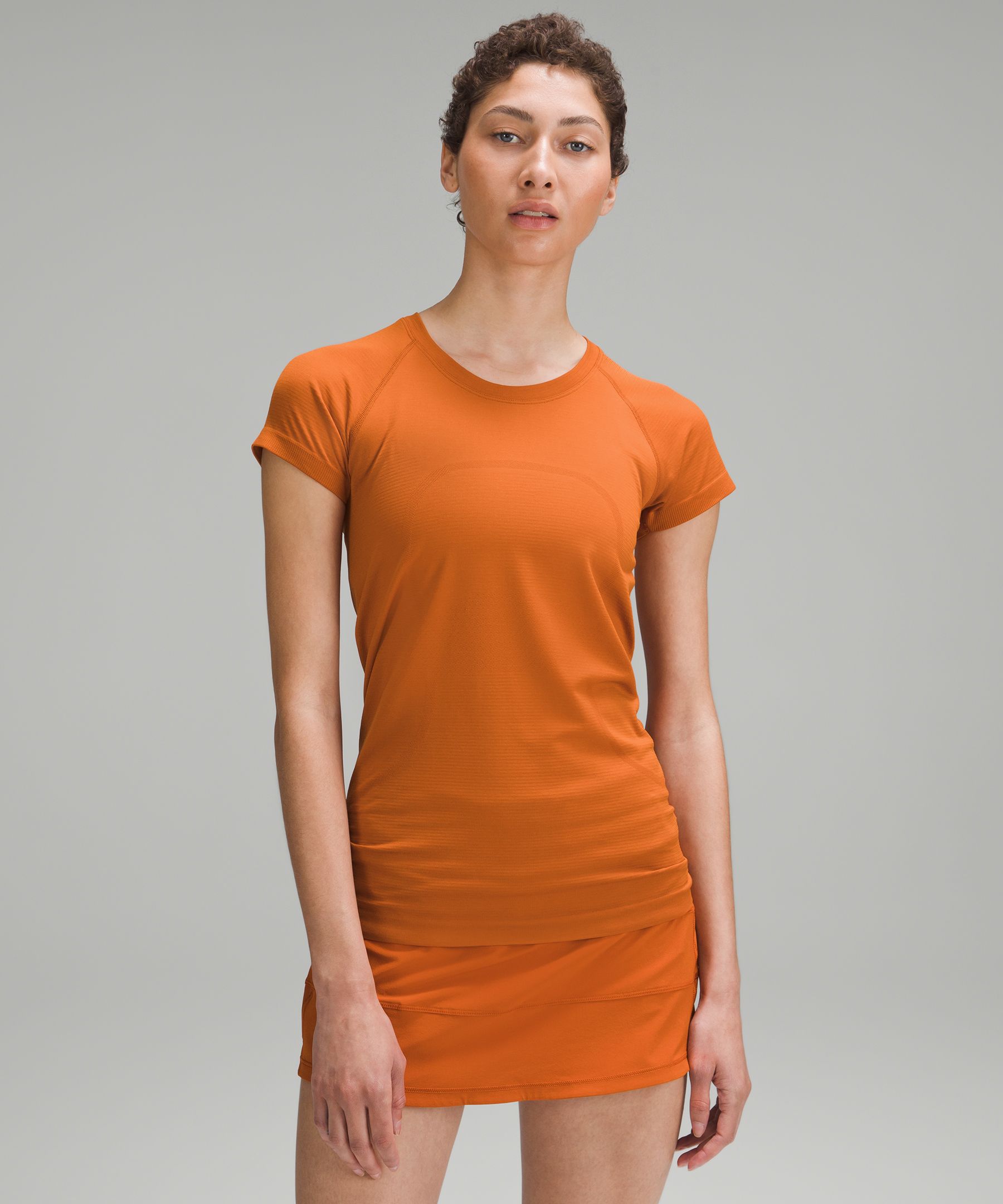 Lululemon Swiftly Tech Short-sleeve Shirt 2.0 In Orange