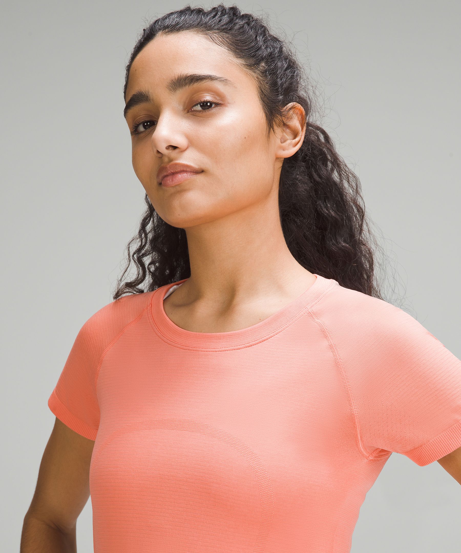 Lululemon Swiftly Tech Short-Sleeve Shirt 2.0 - Marble Dye Sonic Pink -  lulu fanatics