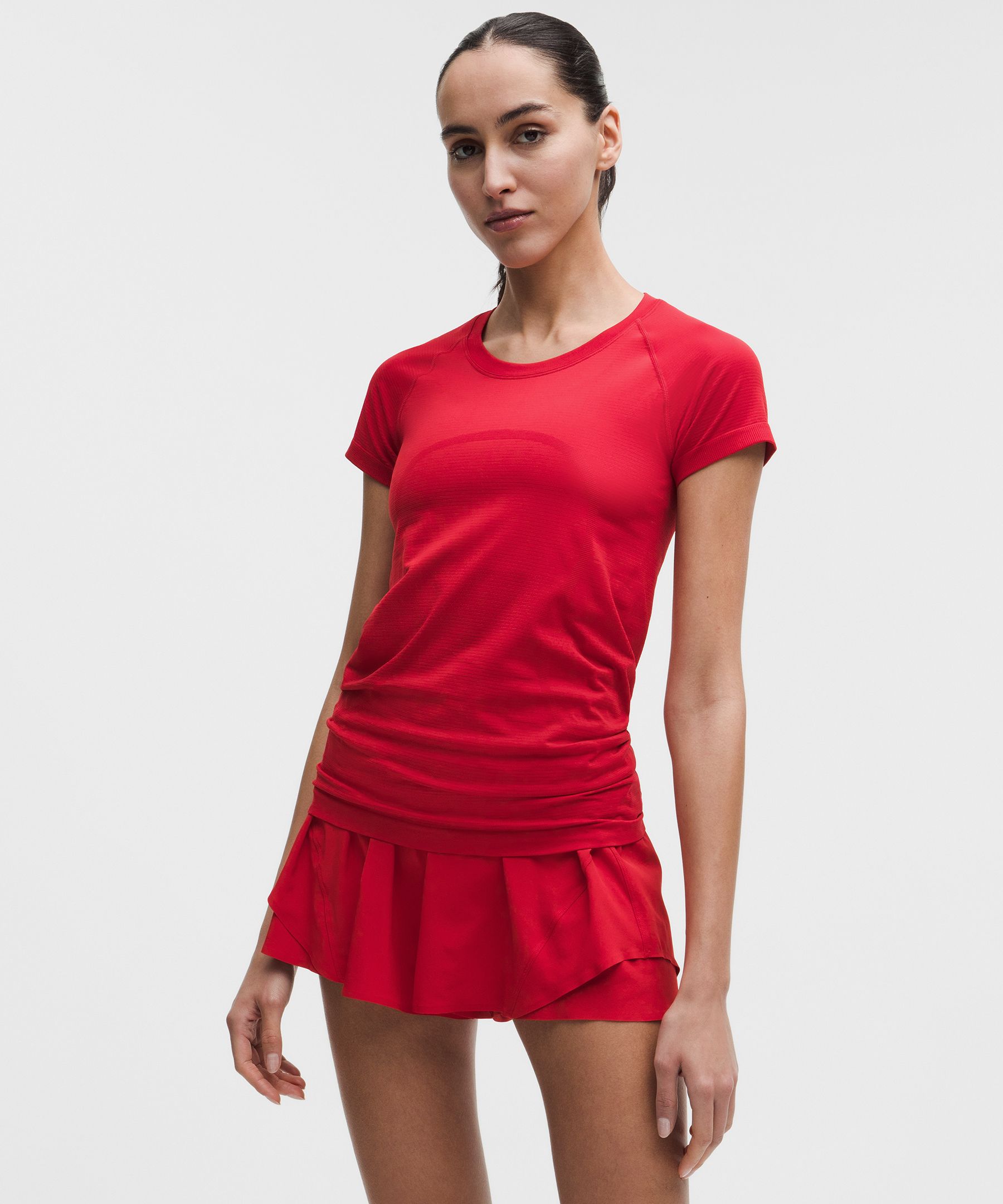 lululemon – Women’s Swiftly Tech Short-Sleeve Shirt 2.0 Hip Length – Color Red – Size 8