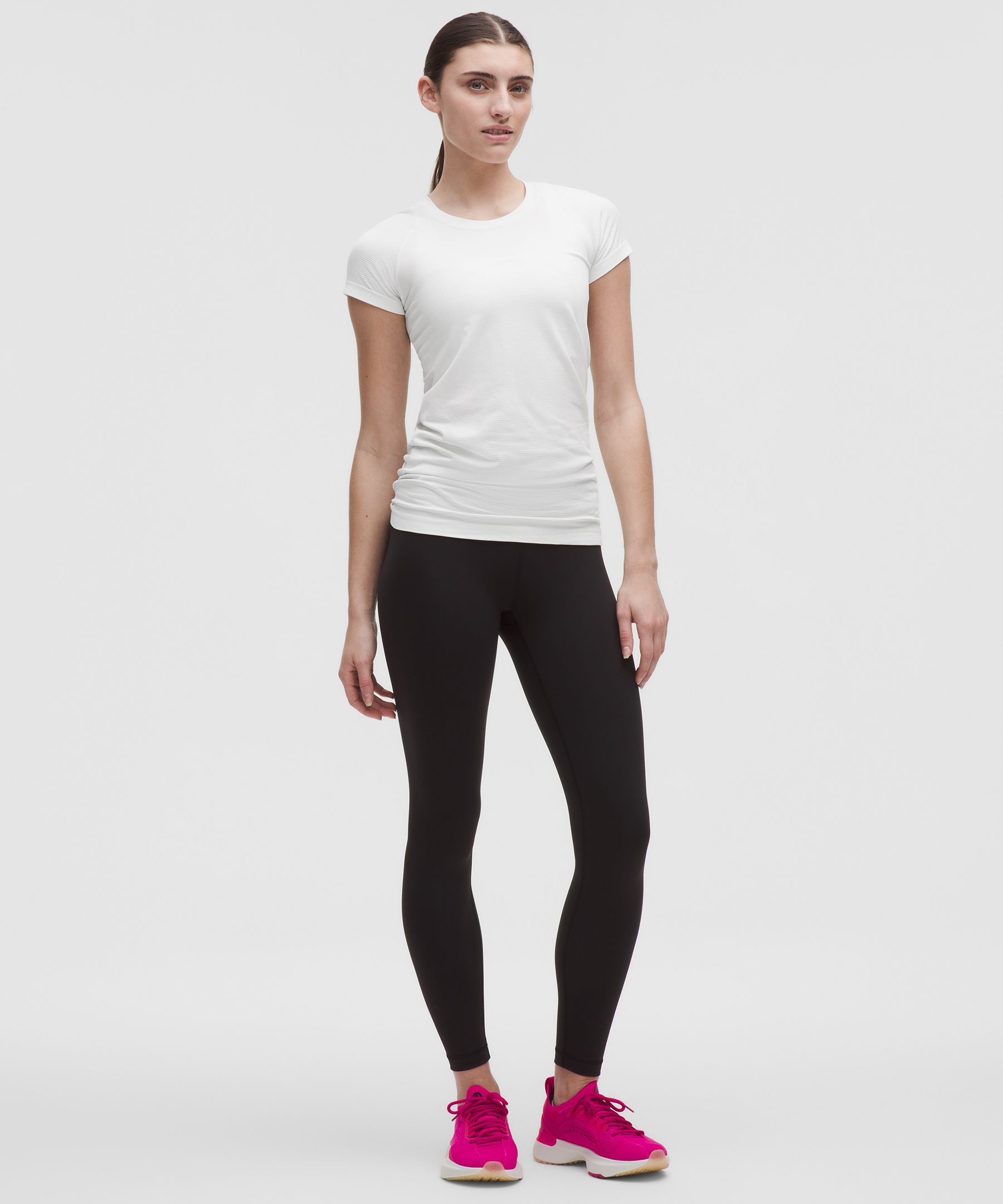 Lululemon Swiftly Tech Long Sleeve Crew *Sparkle - Black / White / Silver -  lulu fanatics