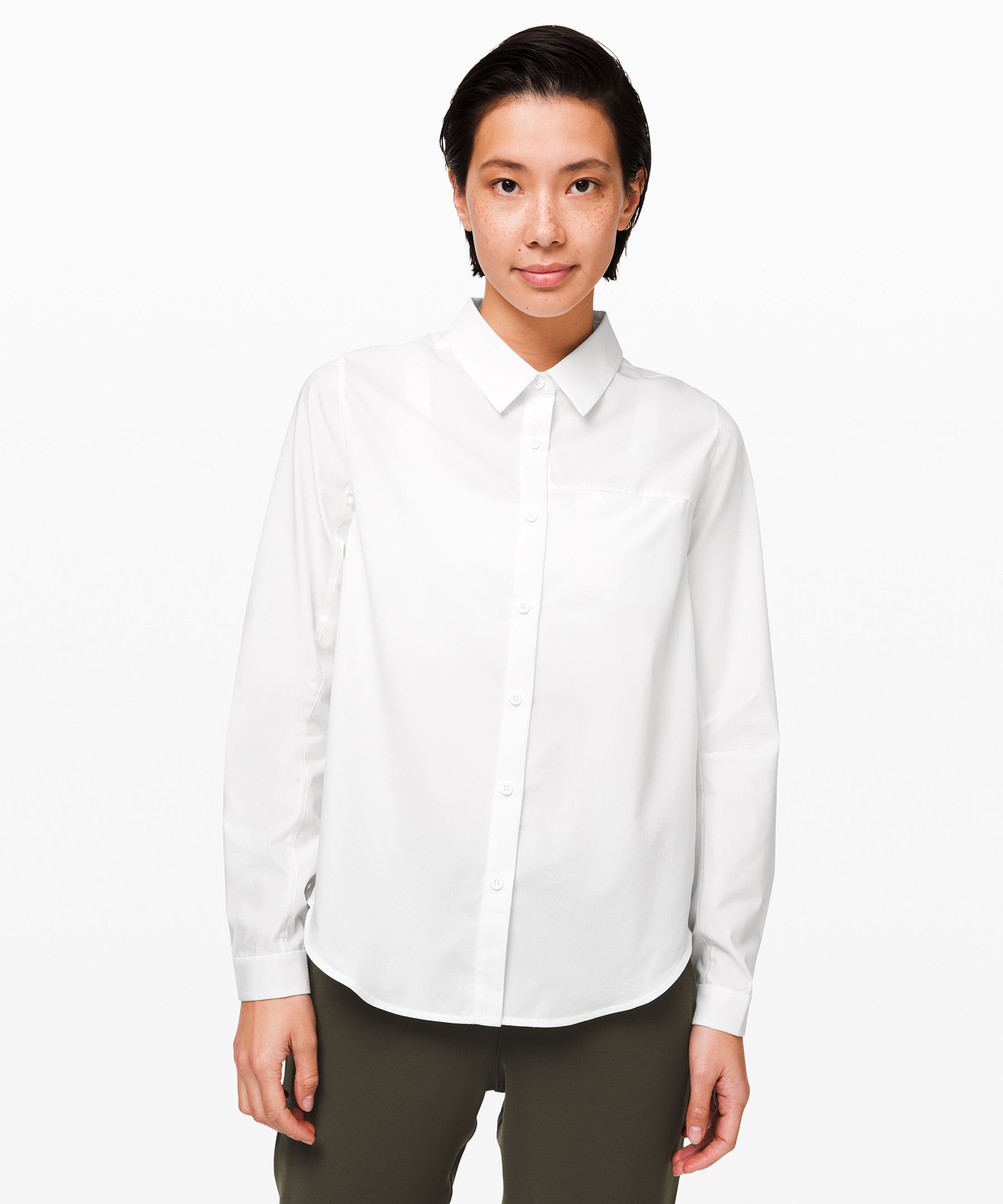 Lululemon Full Day Ahead Shirt In White