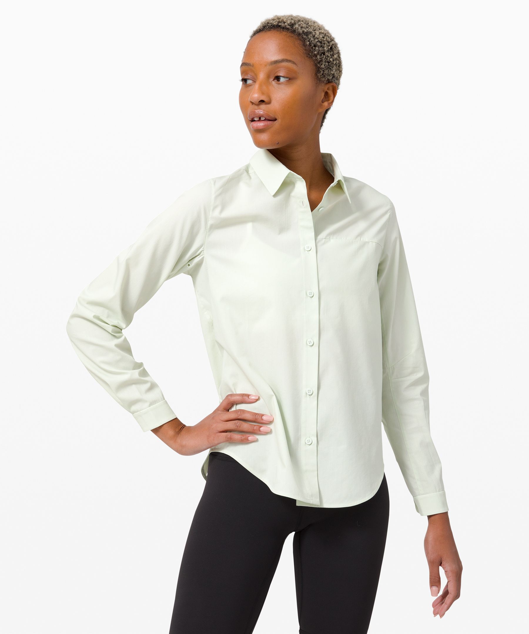 Lululemon Full Day Ahead Shirt In Green