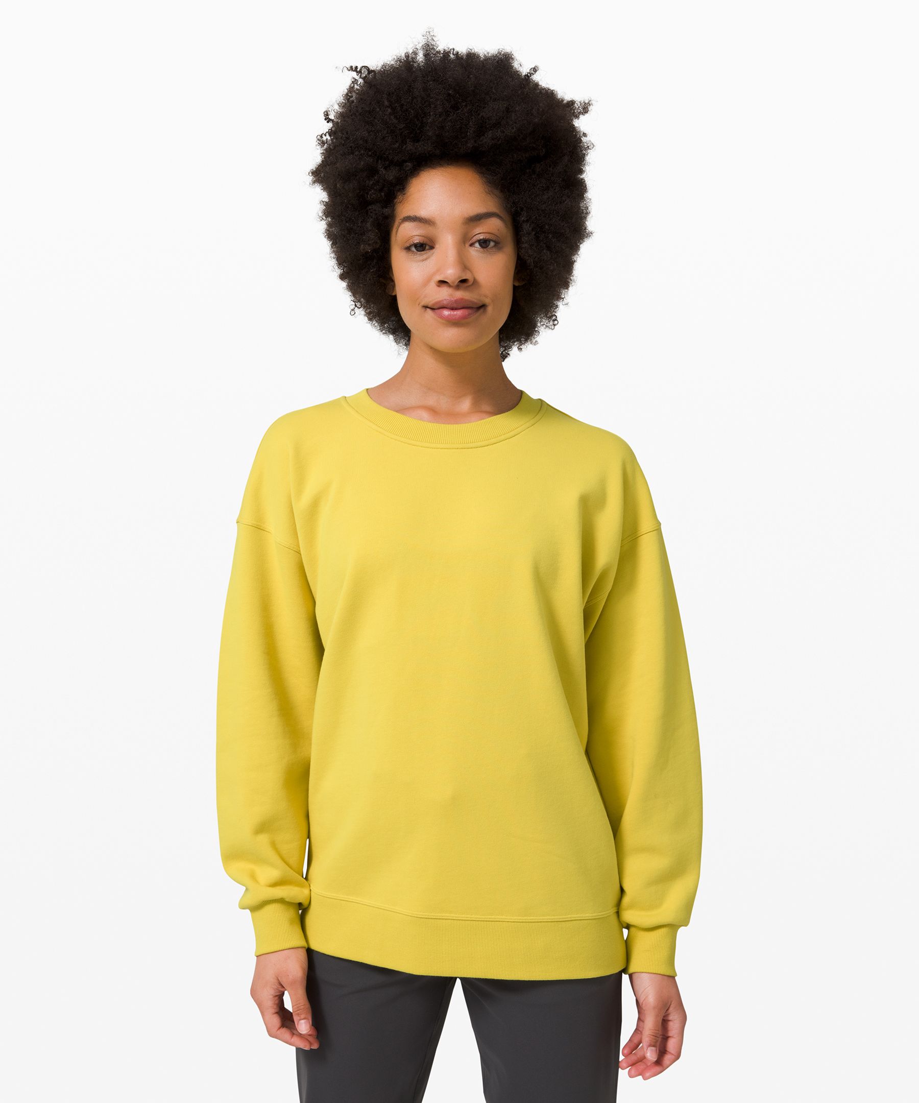 Lululemon Perfectly Oversized Crew In Yellow