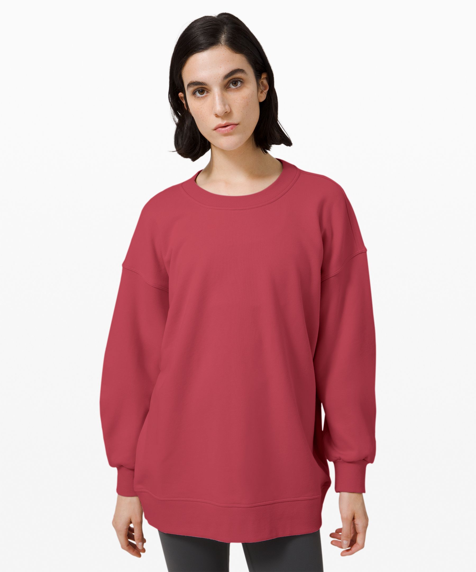 Lululemon Perfectly Oversized Crew In Red