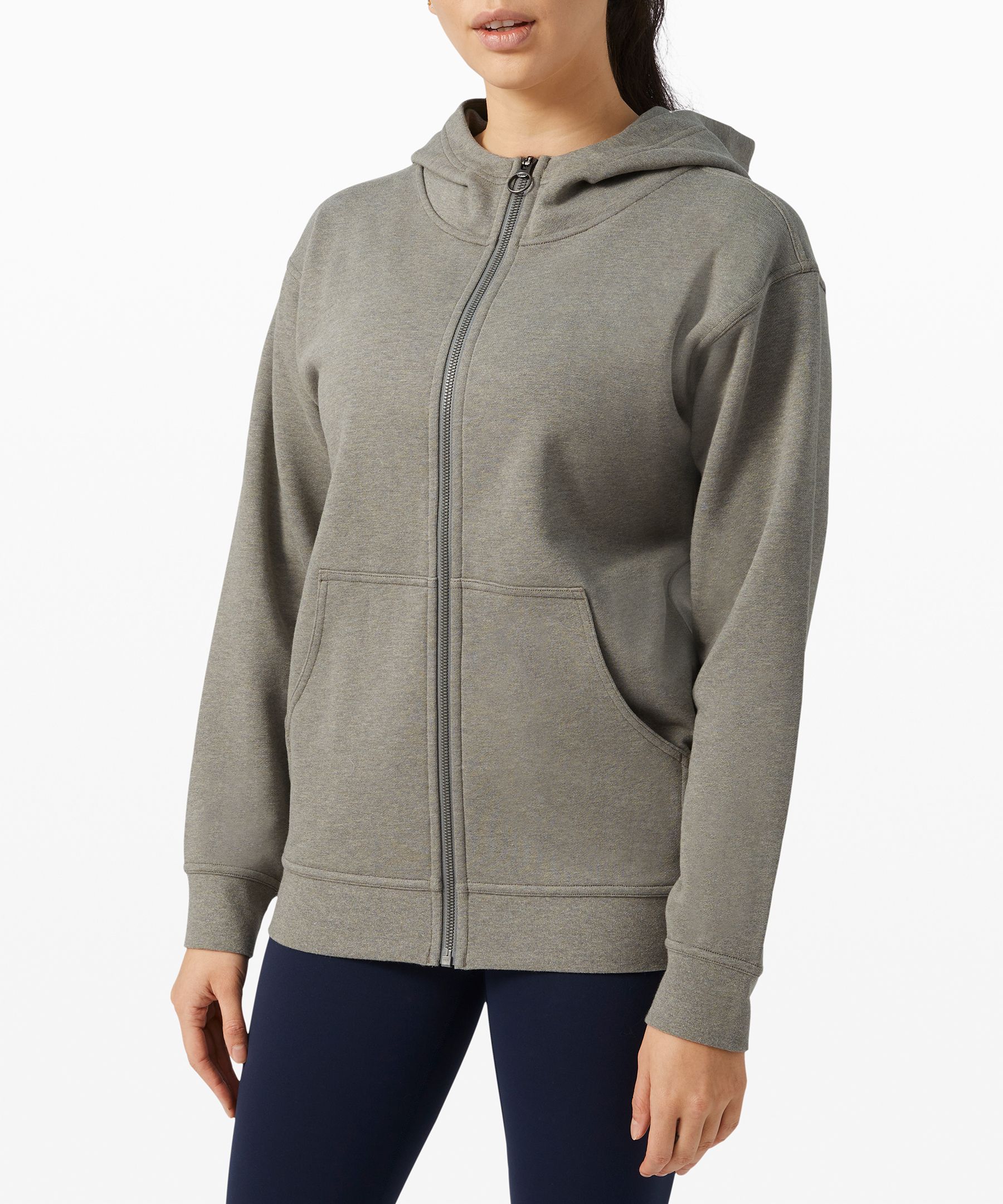 Lululemon All Yours Zip Hoodie *terry In Heathered Core Medium Grey