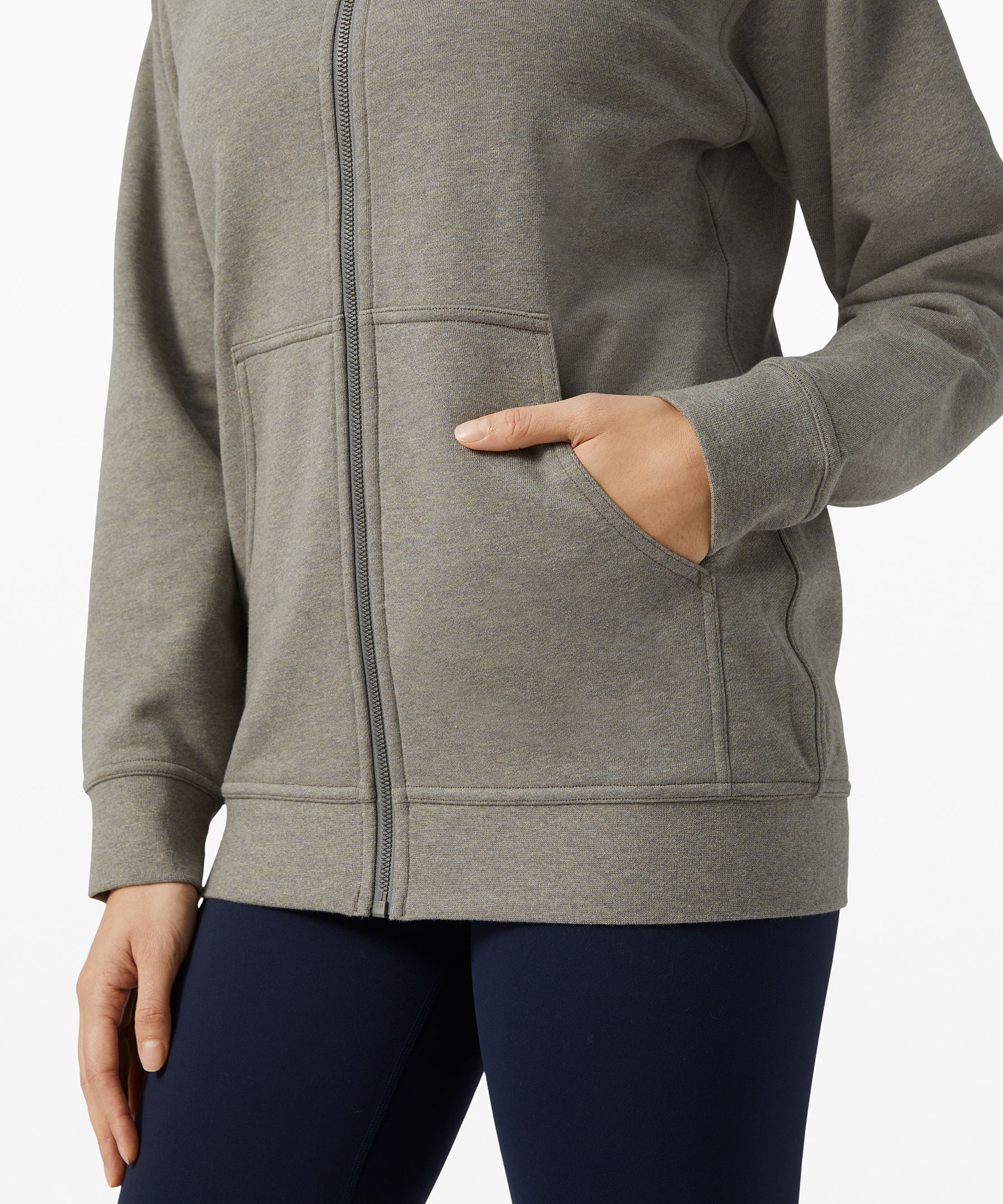 Lululemon All Yours Zip Hoodie *terry In Heathered Core Medium