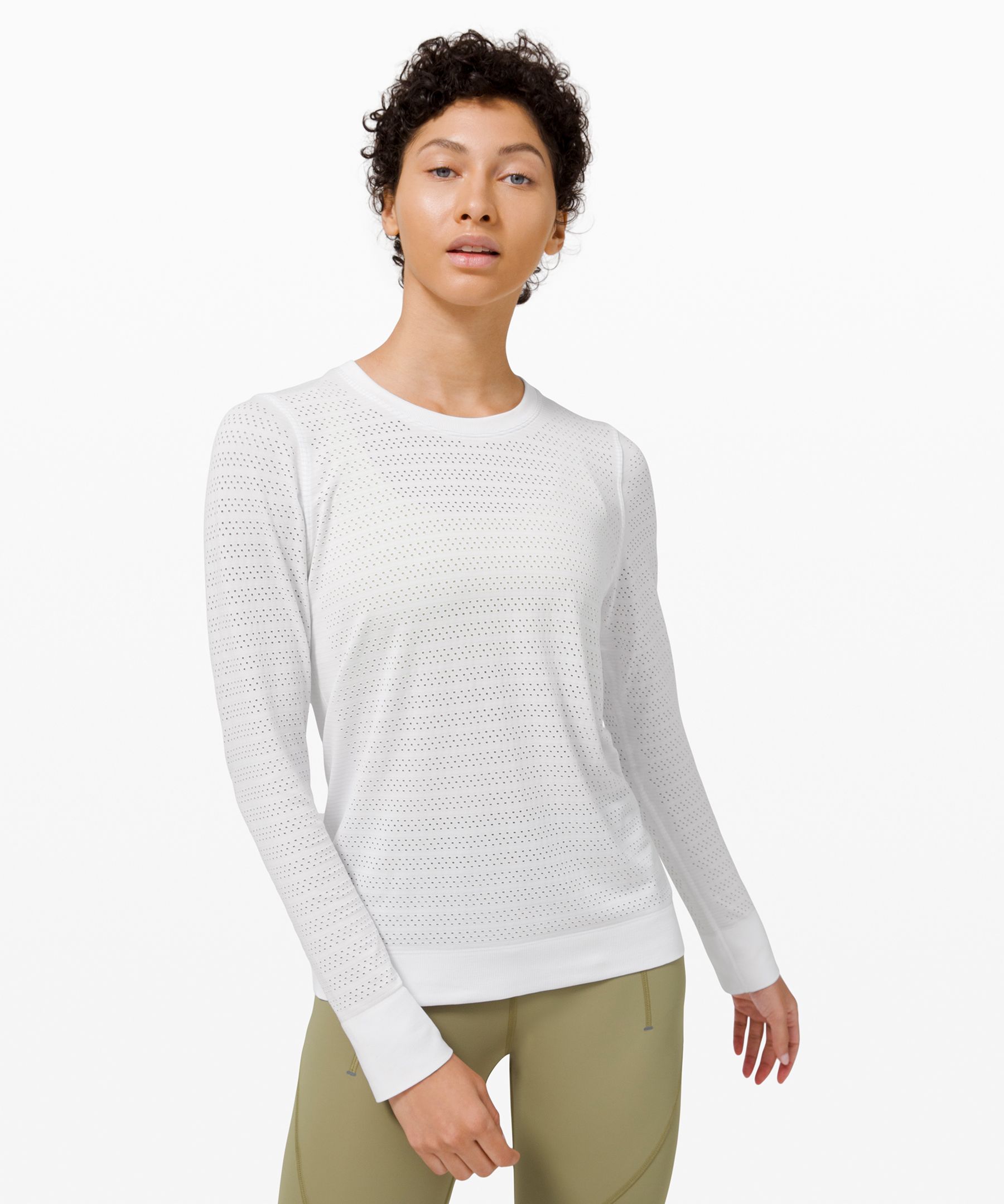 lululemon white long sleeve top