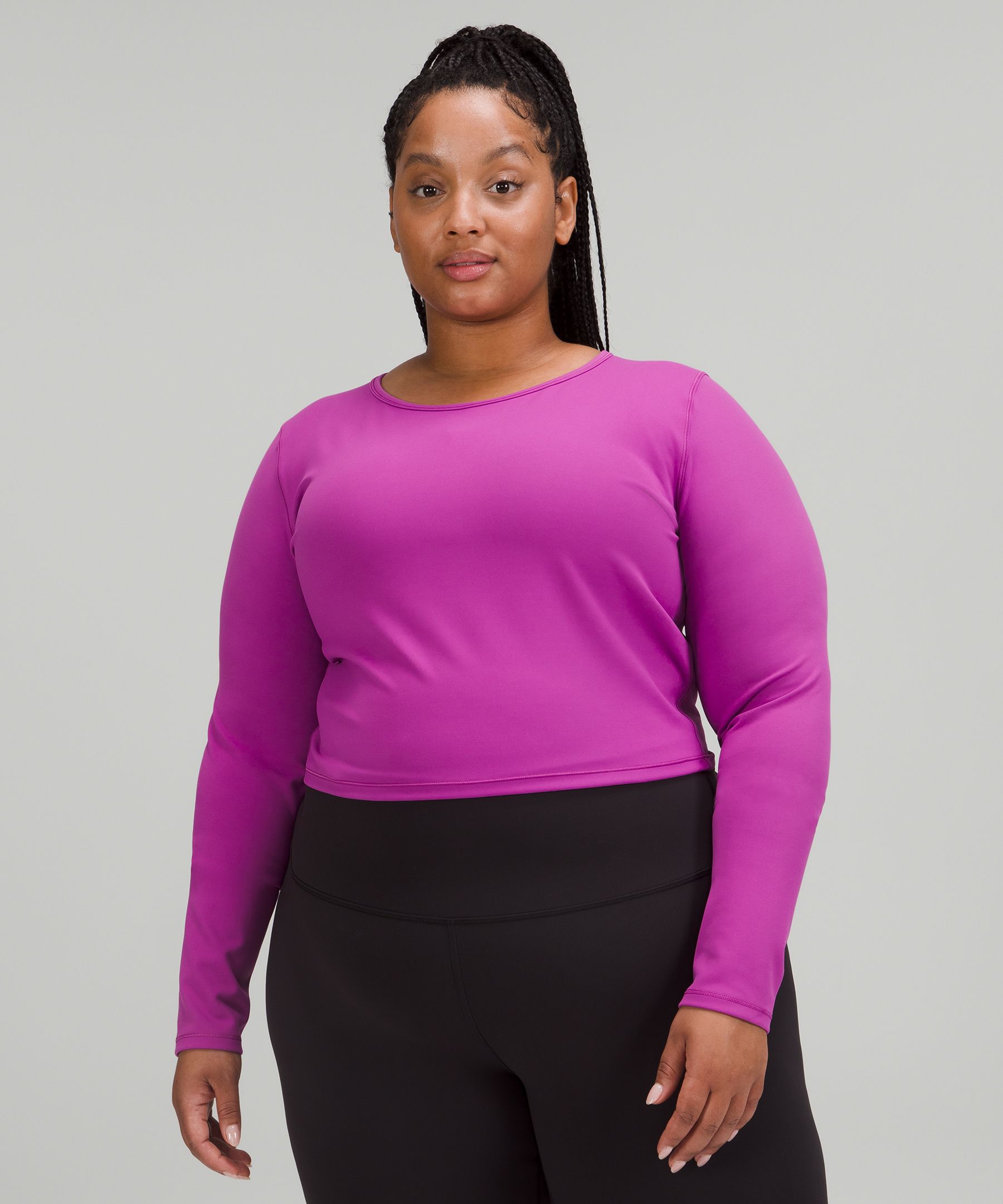 lululemon athletica, Tops, 22 Lululemon Wunder Train Cropped Long Sleeve Size  18