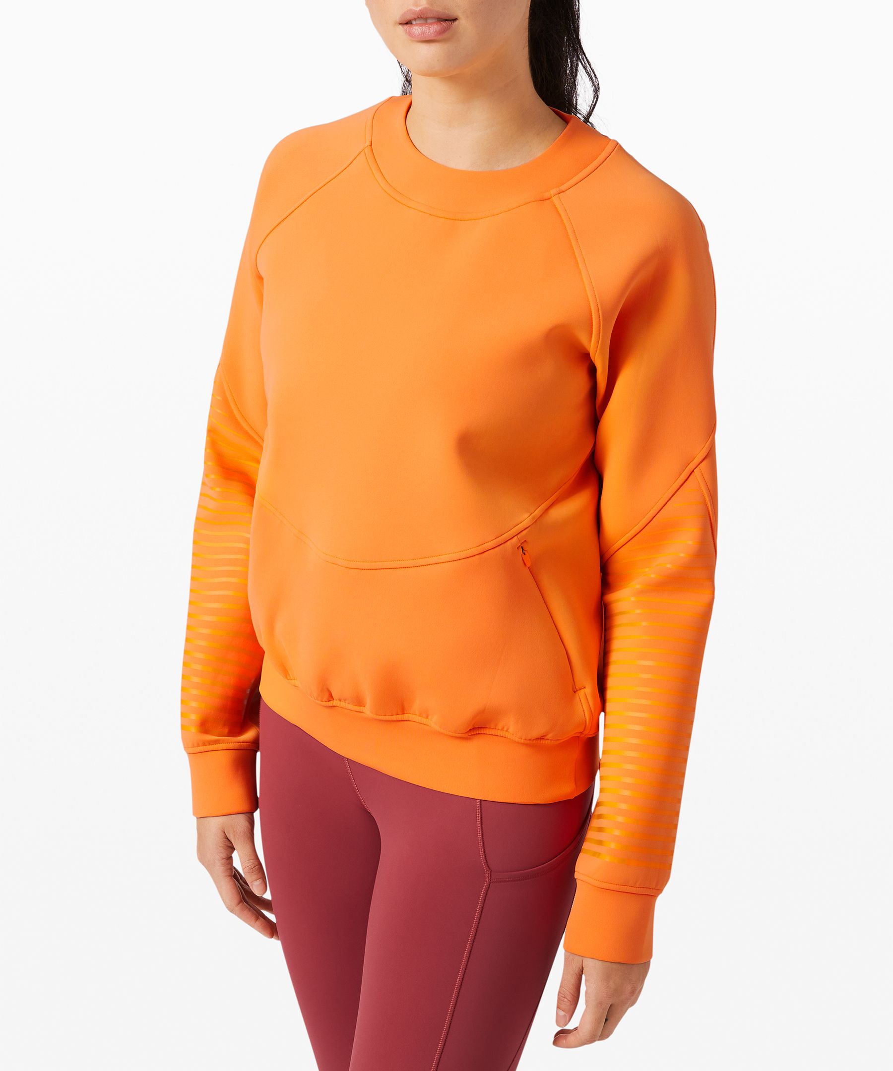 Lululemon City Sweat Crew *spacer In Orange