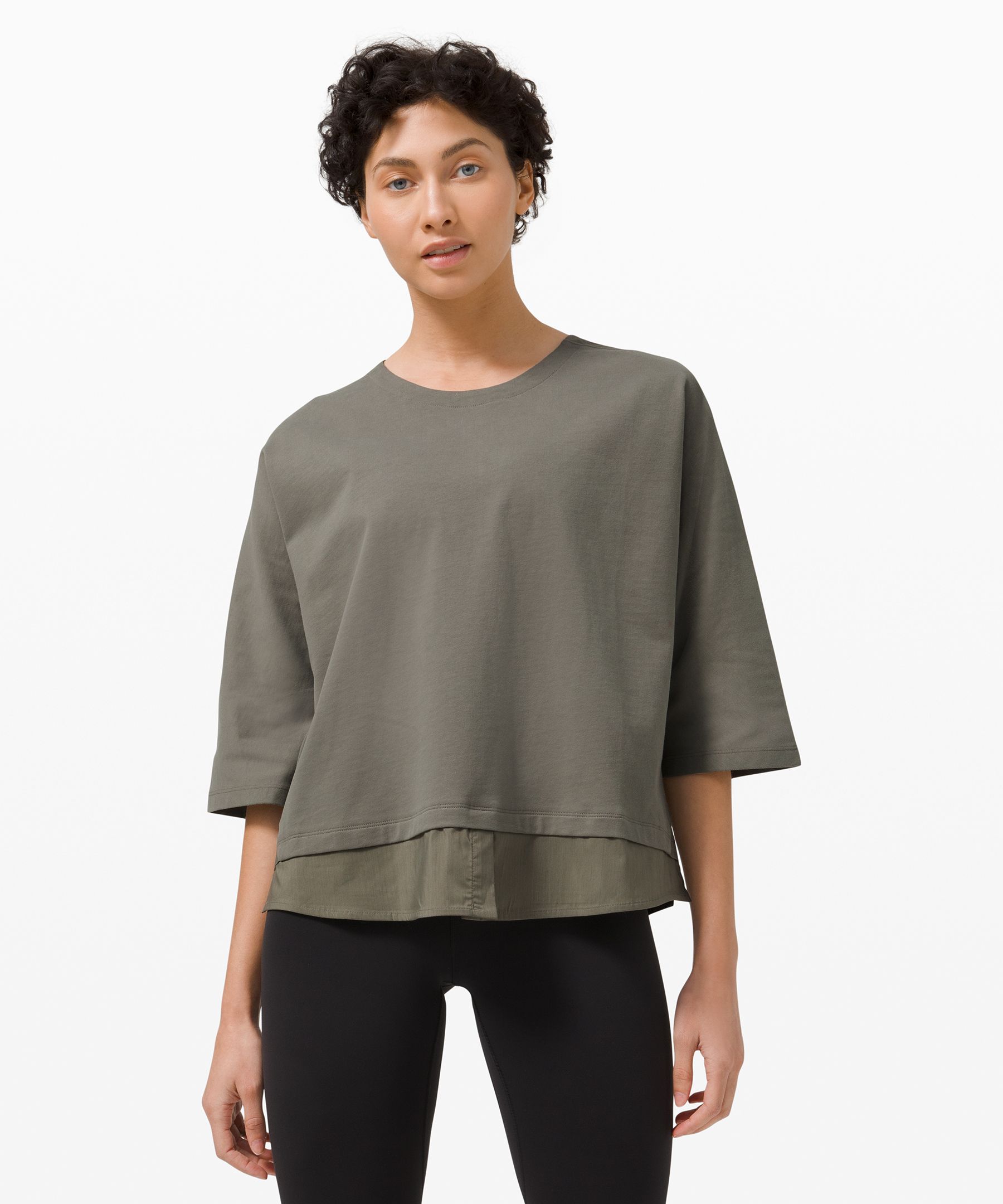 Lululemon Live To Layer Shirt In Khaki