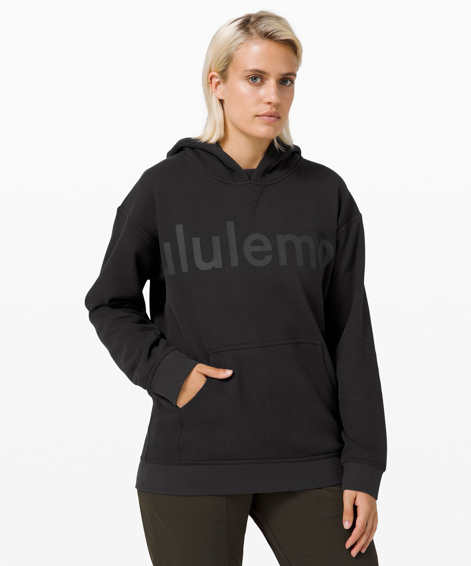 Lululemon Women All Yours Zip Up Hoodie Black Size Large L Great Condition