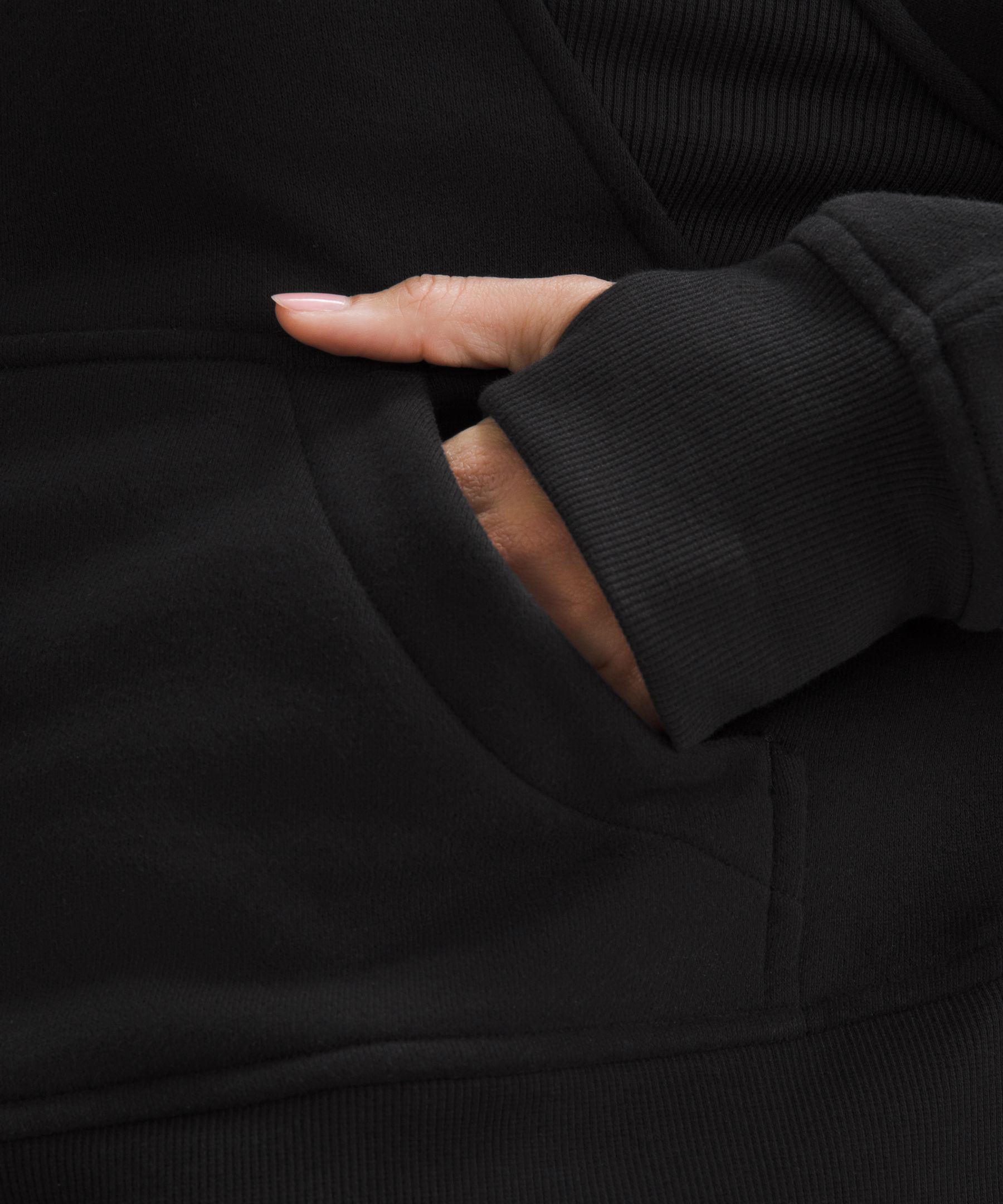 Lululemon Black Scuba Oversized Half-zip Cropped Hoodie | ModeSens