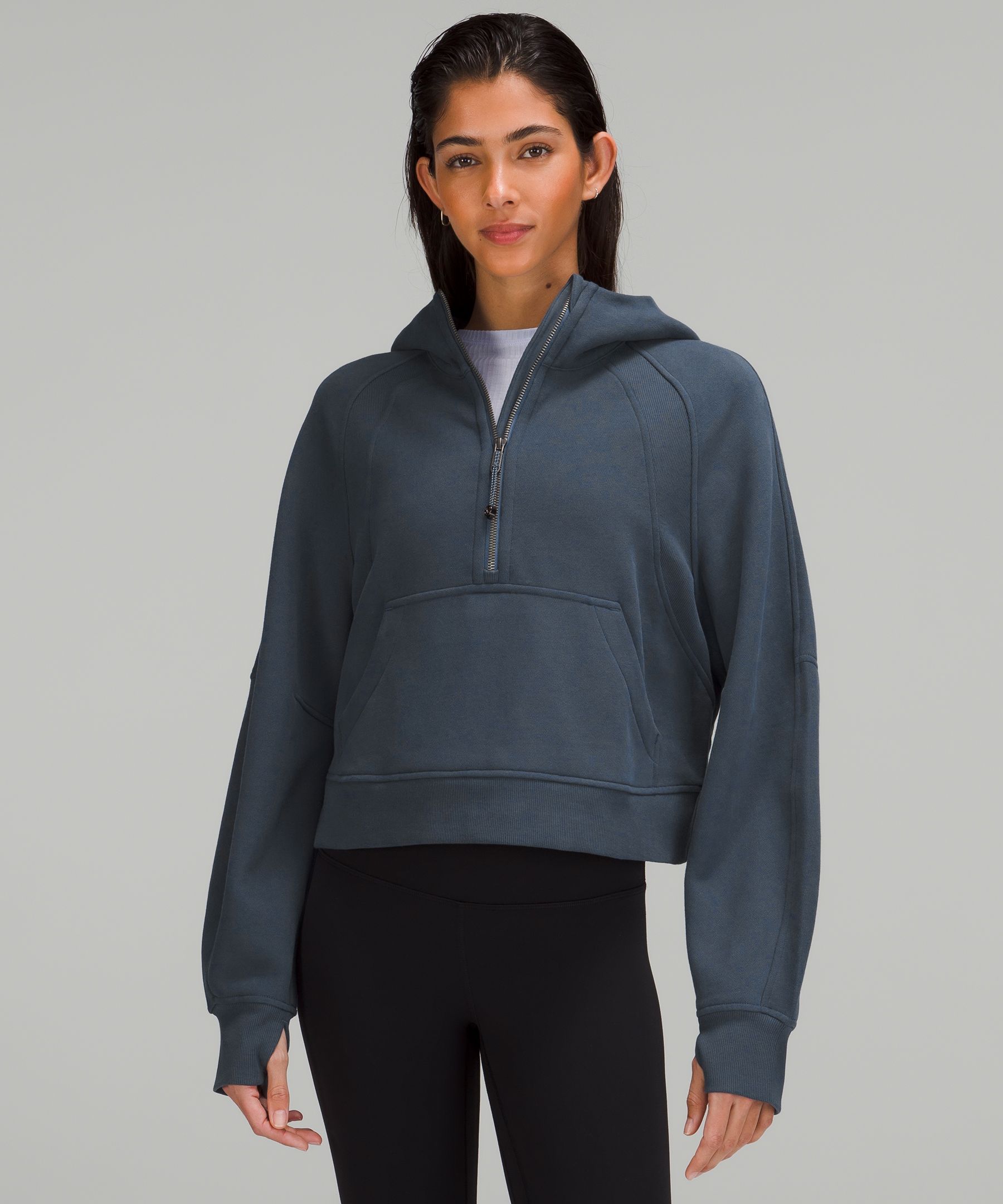 Lululemon Scuba Full-zip Hoodie In Everglade Green/gold | ModeSens