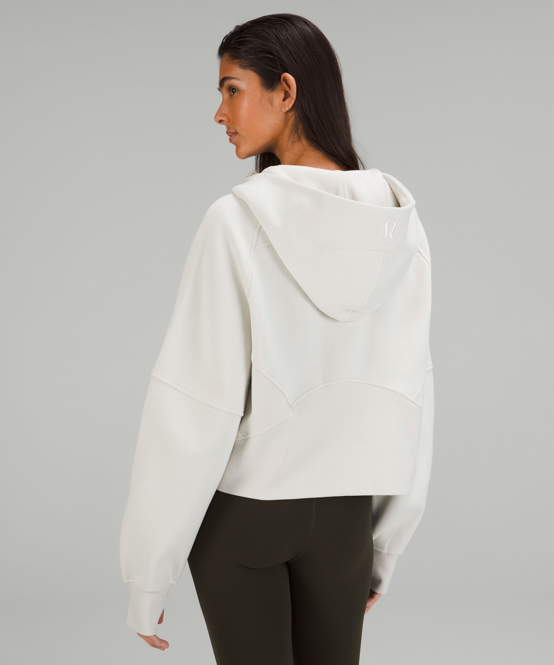 Sudadera con capucha Lululemon Scuba de gran tamaño media cremallera brillo  labi