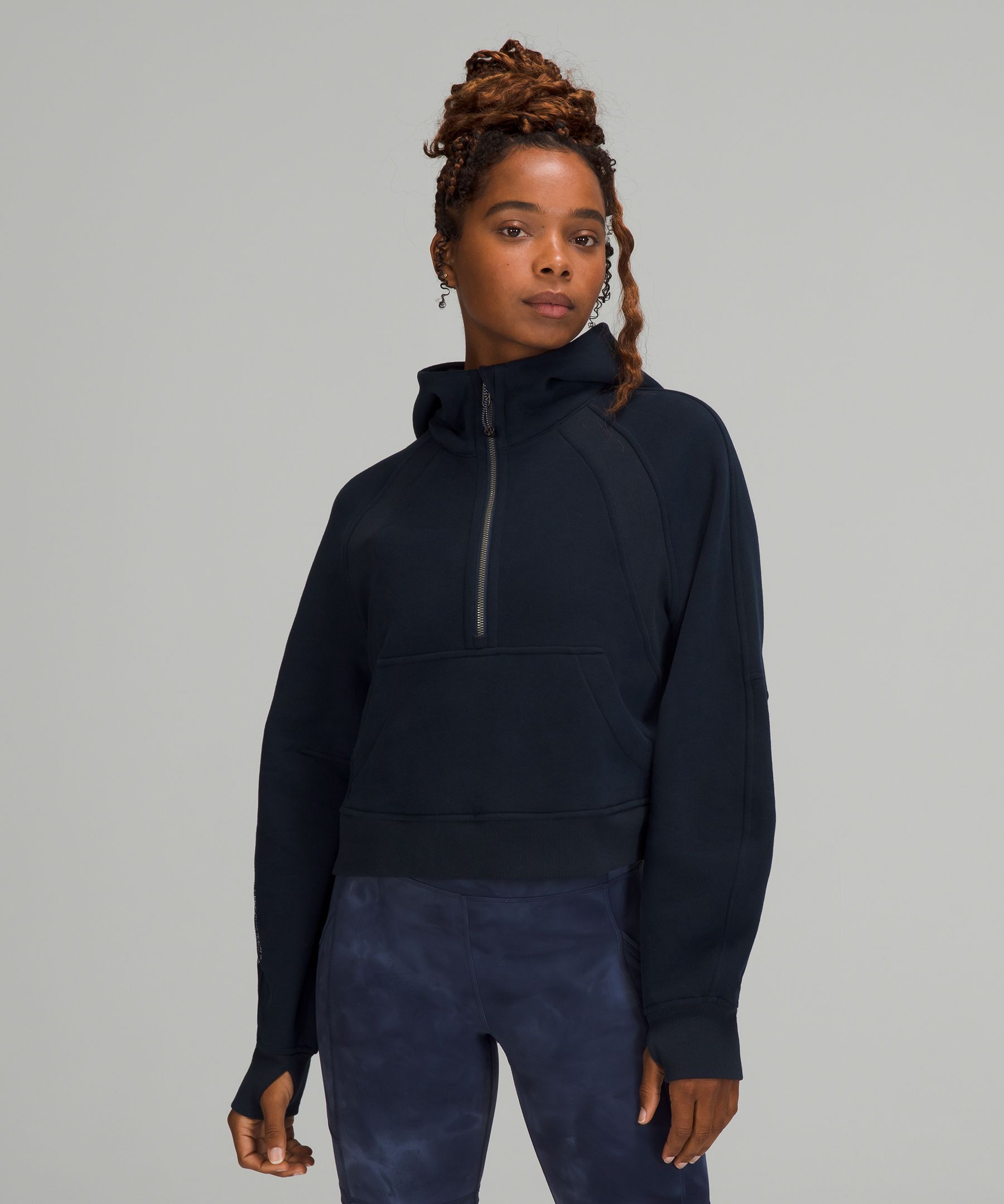 Lululemon Scuba Oversized Half-zip Hoodie In True Navy