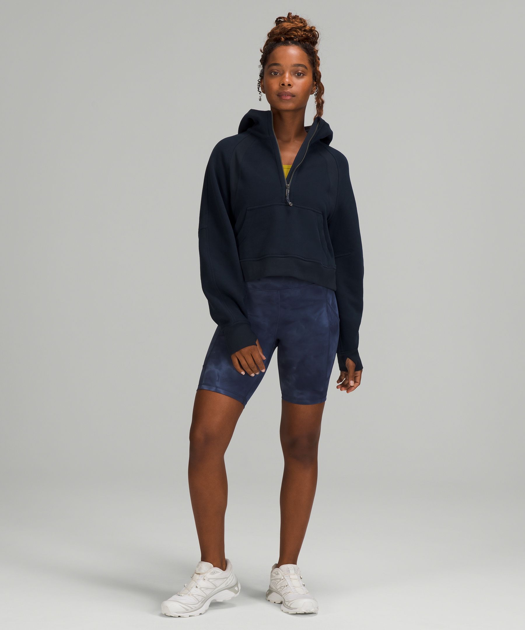 ❤️ Lululemon Scuba Oversized Half 1/2 Zip Hoodie S /M True Navy Blue  Sweater NWT