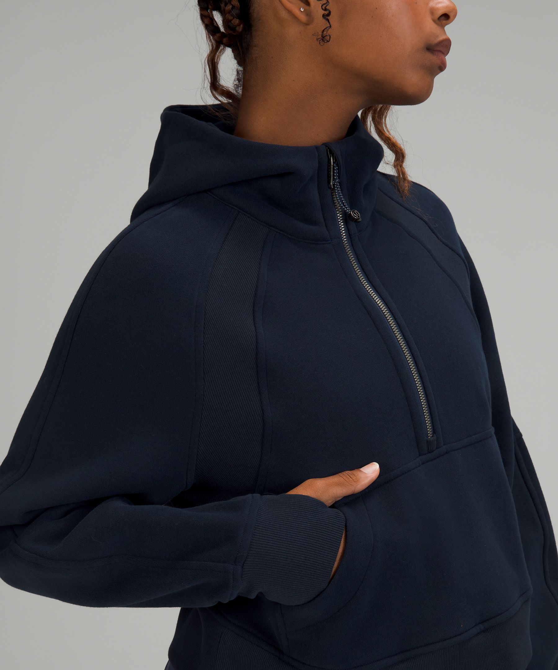 ❤️ Lululemon Scuba Oversized Half 1/2 Zip Hoodie XS/S Capri Blue Sweatshirt  NWT