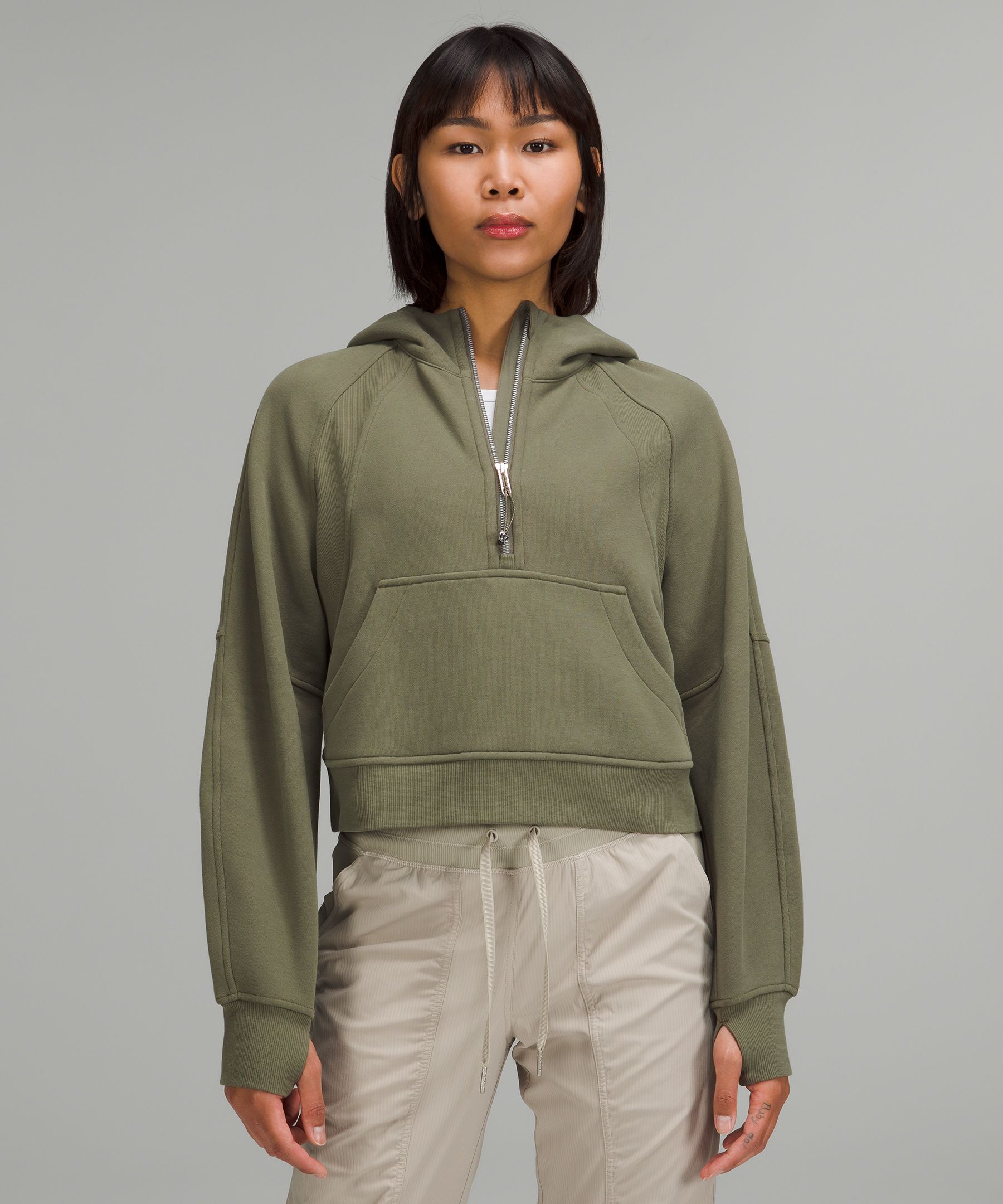 Lululemon Scuba Oversized 1/2 Zip Hoodie In Maldives Green