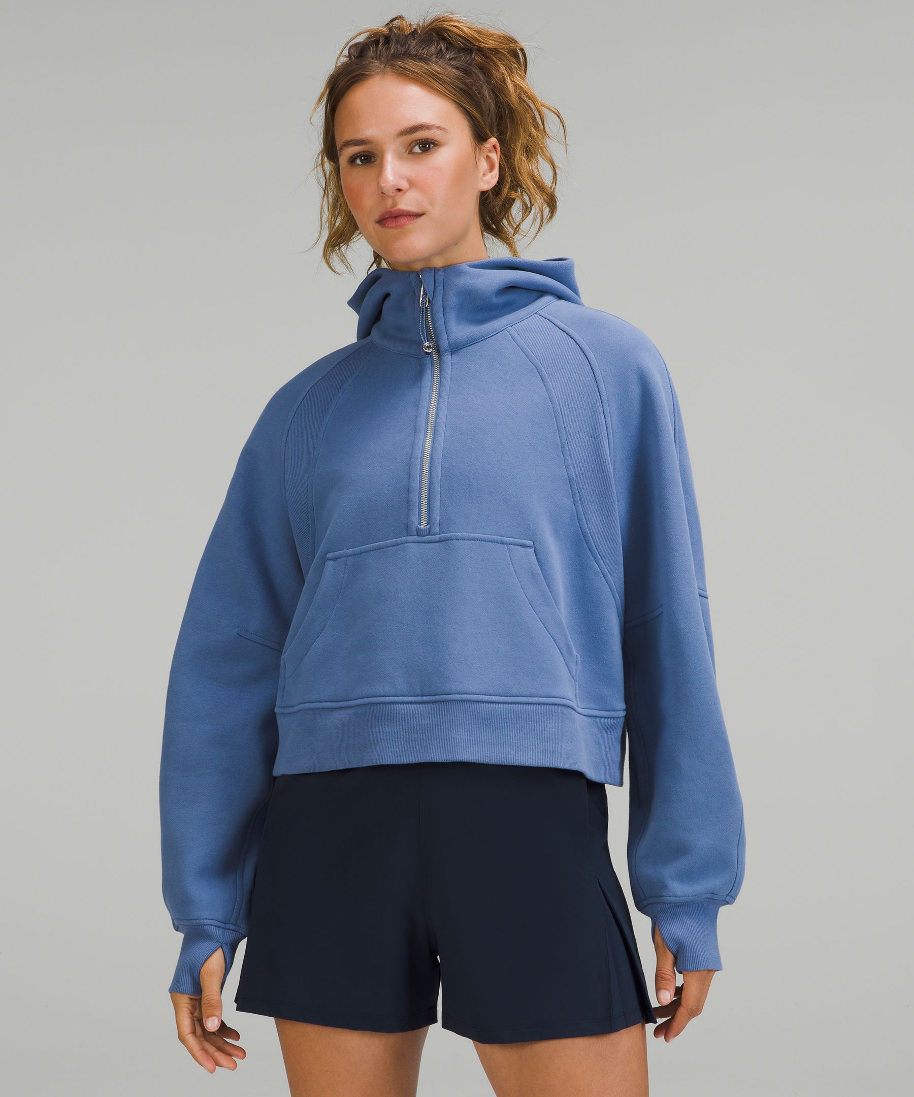 Lululemon Scuba Oversized Half-zip Hoodie In Water Drop