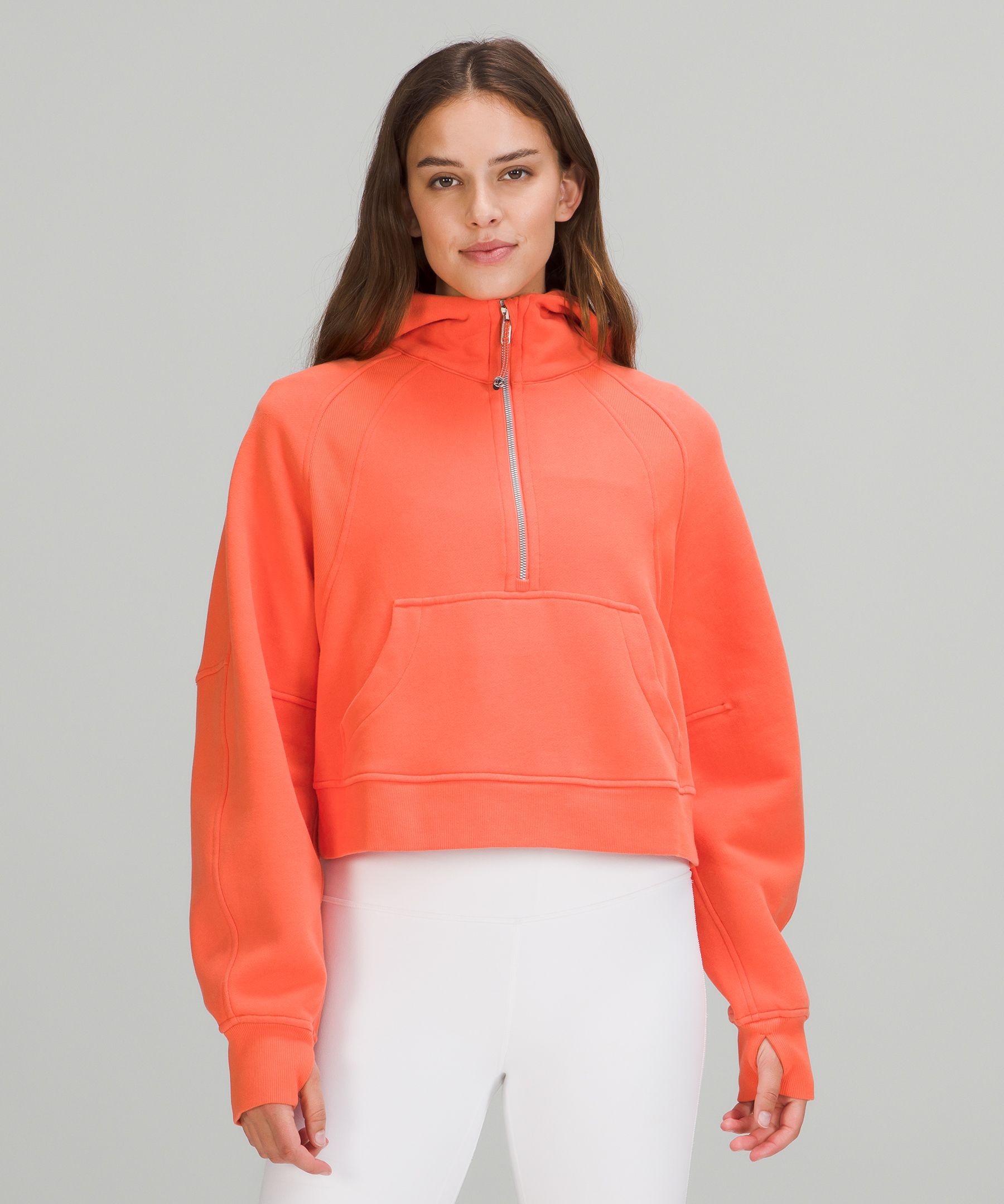 Lululemon Scuba Oversized Half-zip Hoodie In Warm Coral