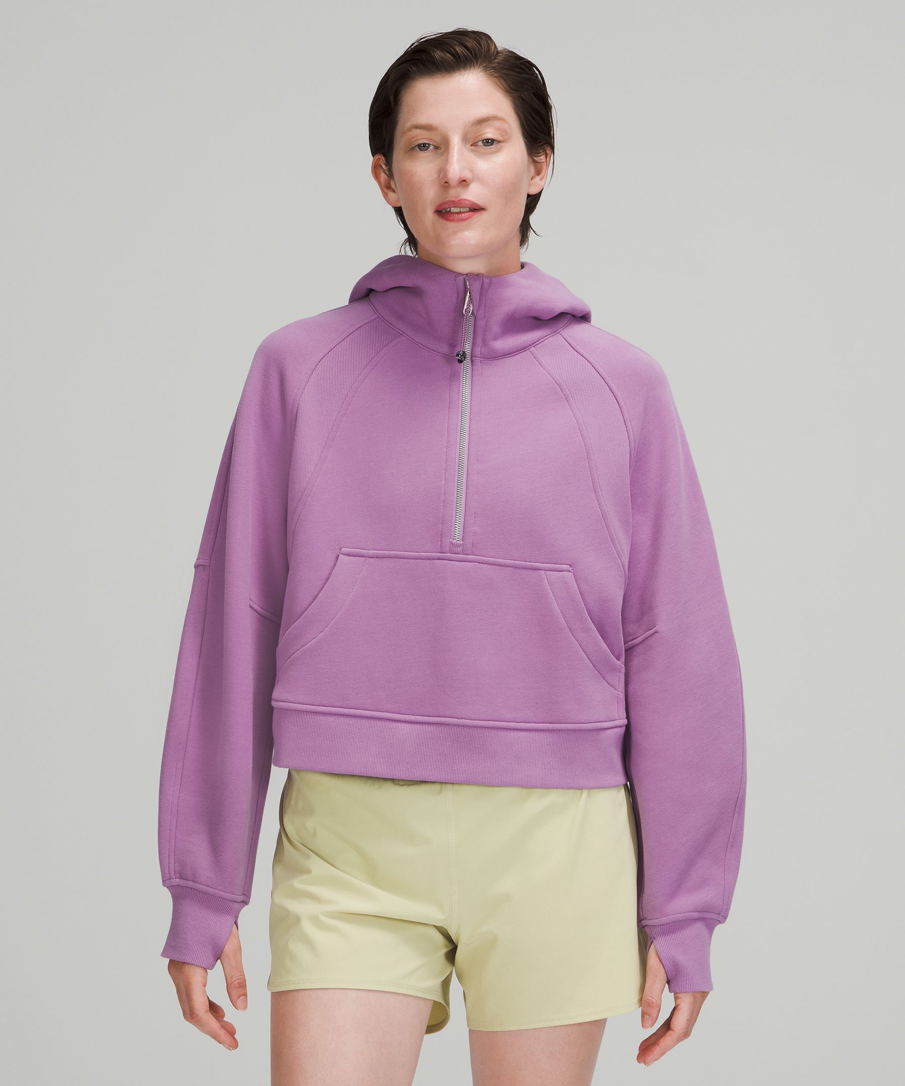 Lululemon Scuba Oversized Half-zip Hoodie In Raspberry Cream