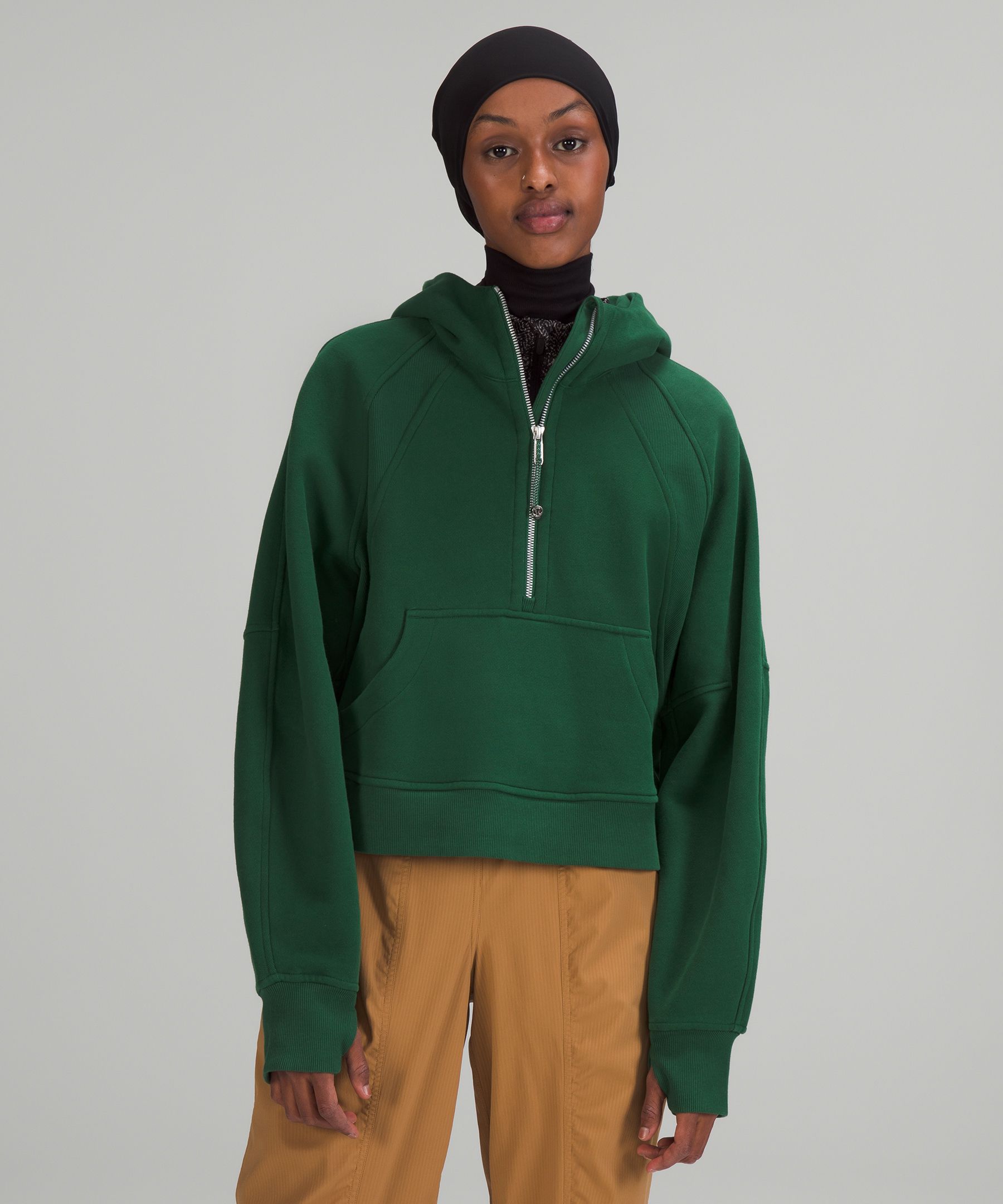 Lululemon Scuba Oversized Half-zip Hoodie In Green