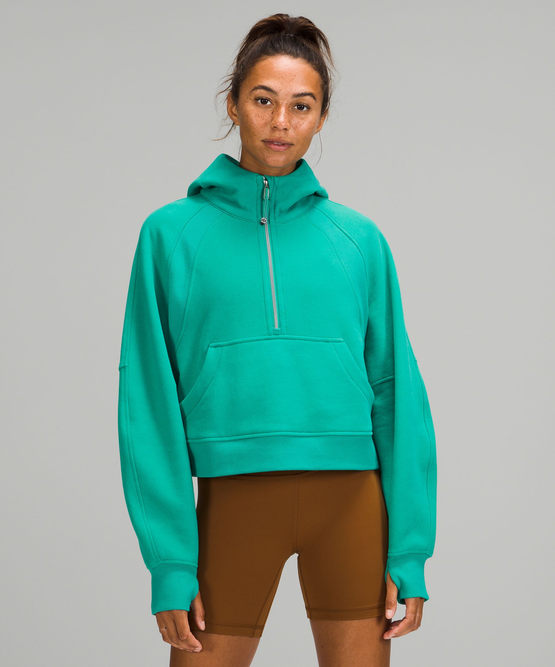 NWT! LULULEMON XS/S Scuba Oversized 1/2 Zip Hoodie £108 Green £86.00 -  PicClick UK