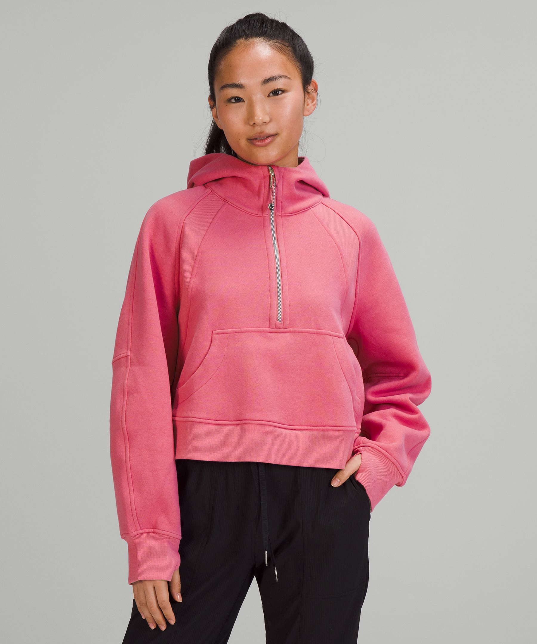 Lululemon Scuba Oversized Half-zip Hoodie In Pink