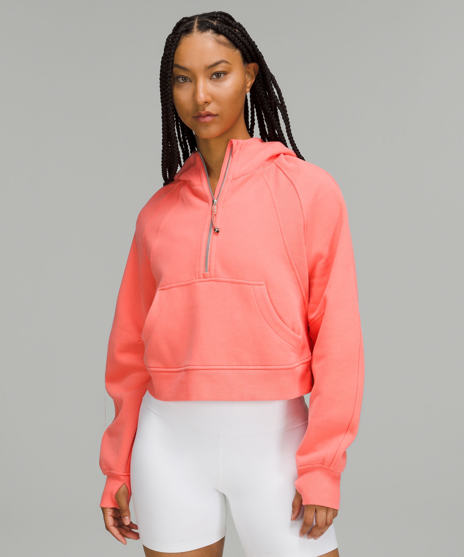 Lululemon Scuba Oversized Half-zip Hoodie In Raspberry Cream