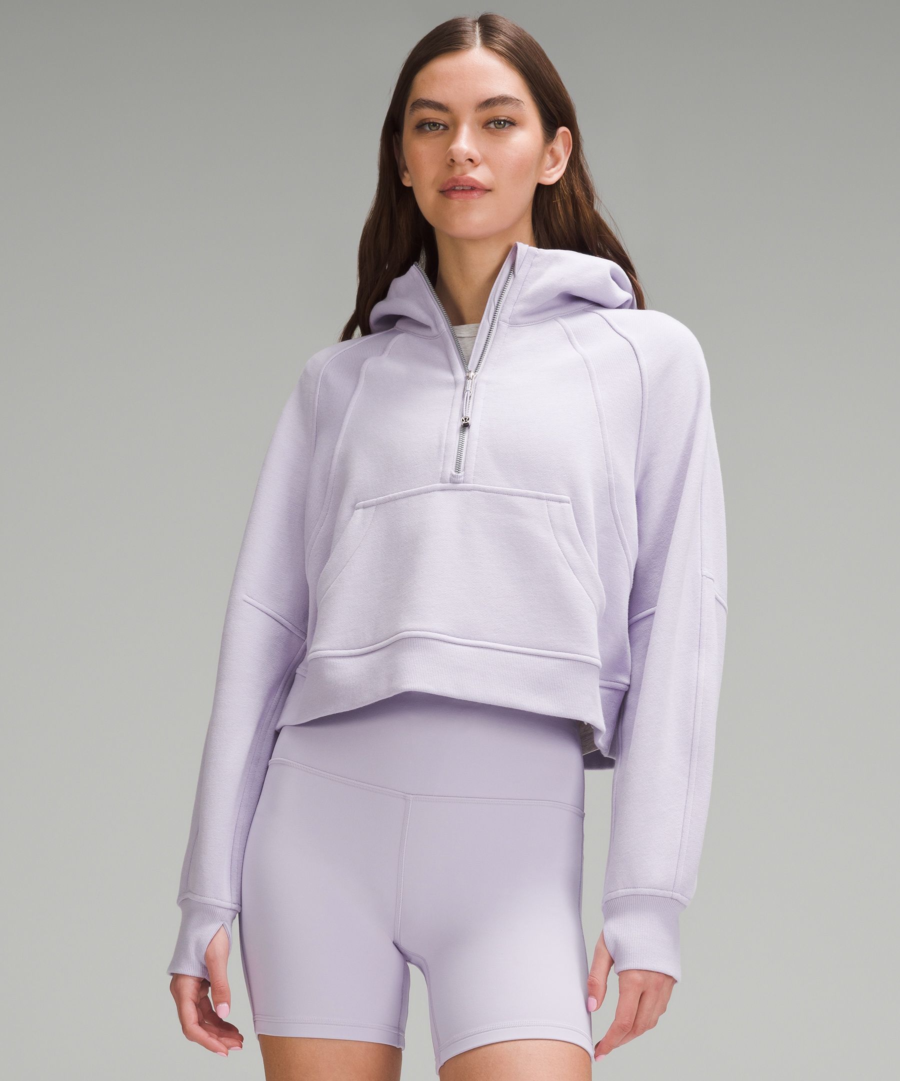 NEW LULULEMON Scuba Oversized Funnel Neck Half-Zip M/L GREY SAGE RARE!!