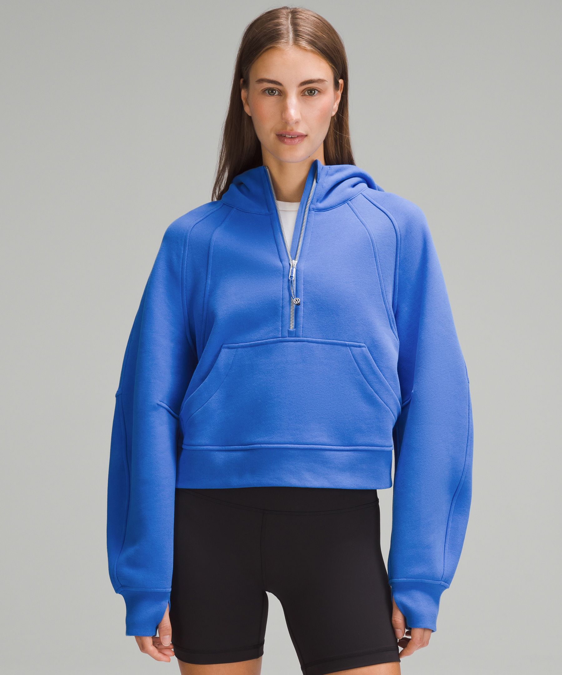 Blue Half-zip scuba hoodie, lululemon